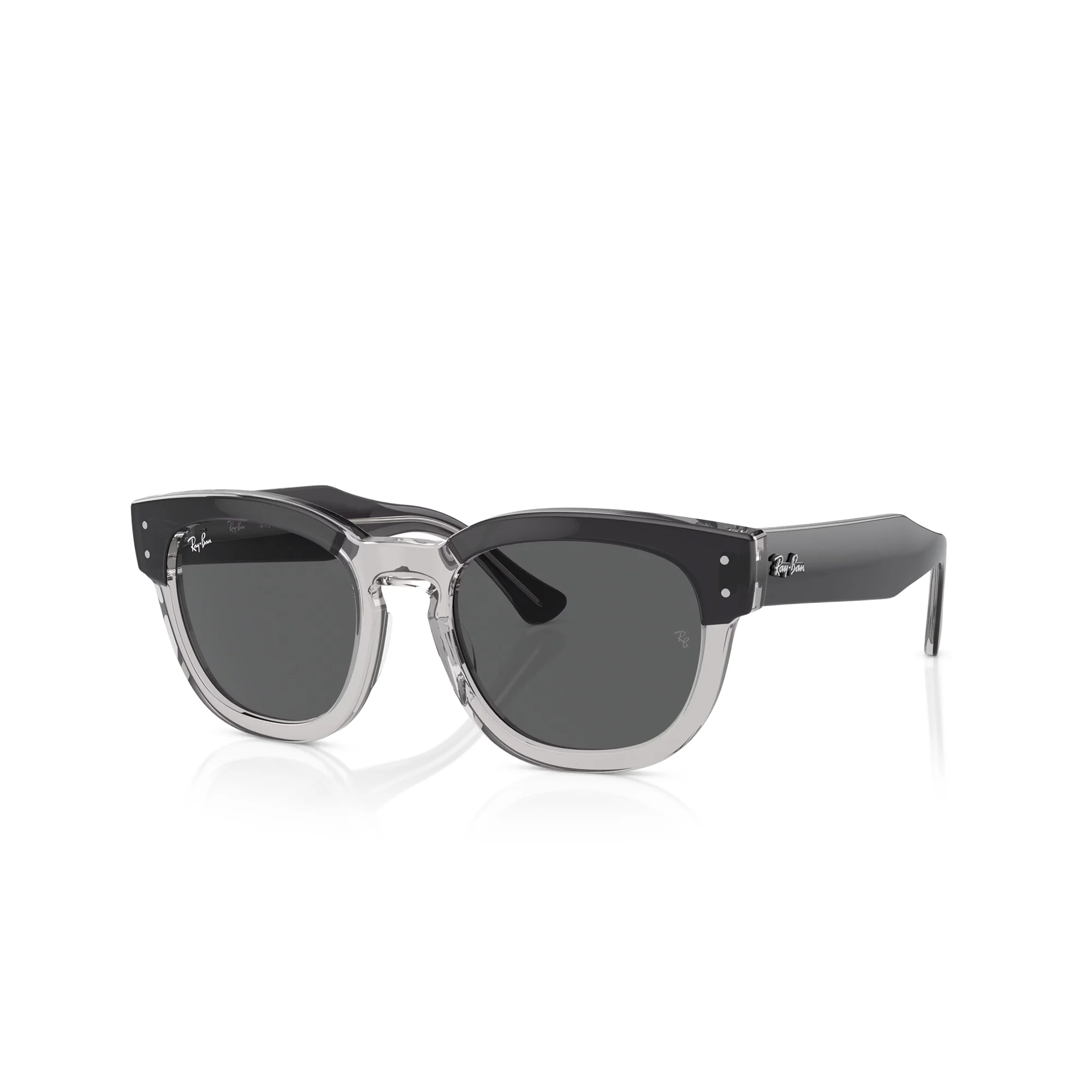 Ray-Ban Mega Hawkeye Dark Gray on Transparent W/ Dark Grey Sunglasses - Image 2