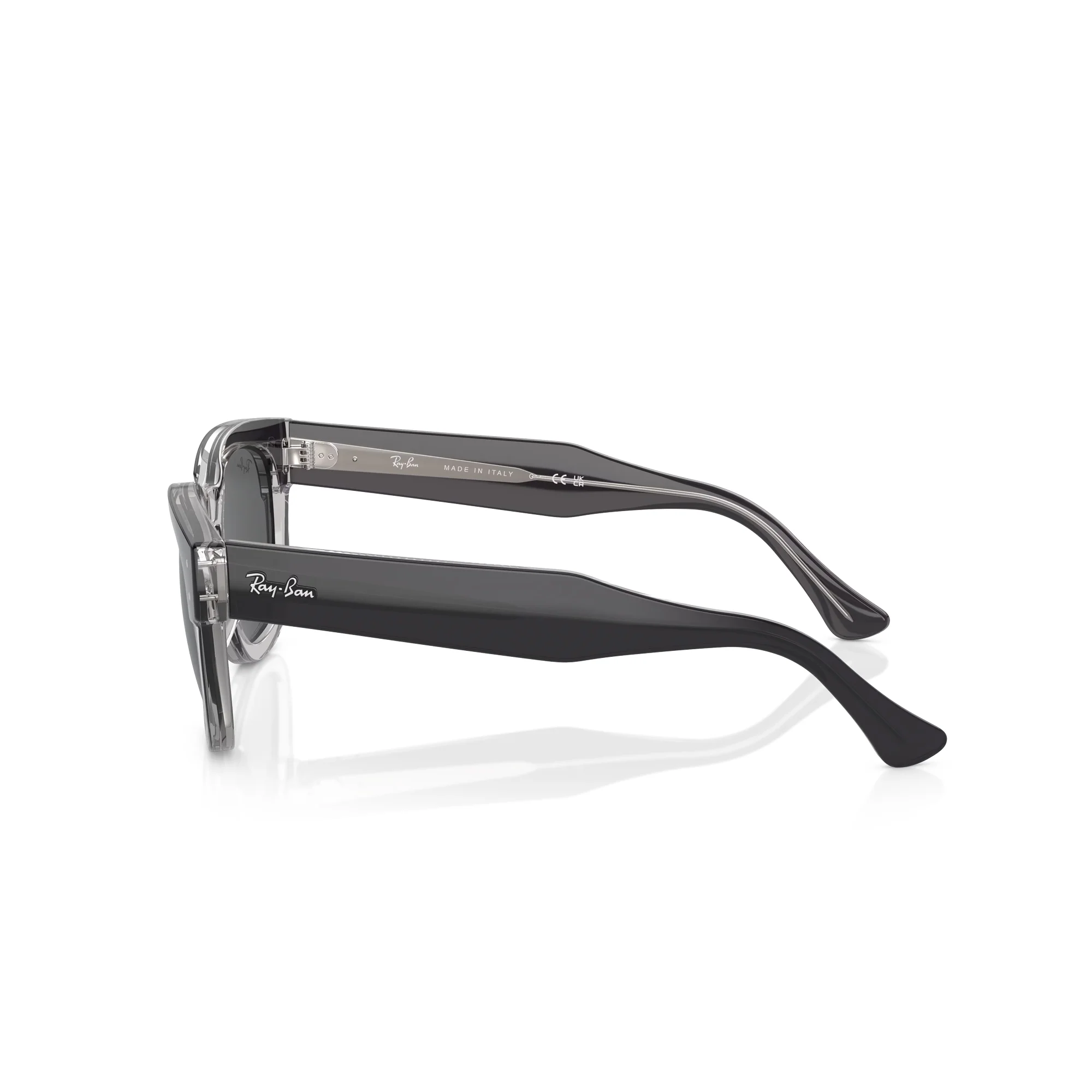 Ray-Ban Mega Hawkeye Dark Gray on Transparent W/ Dark Grey Sunglasses - Image 3
