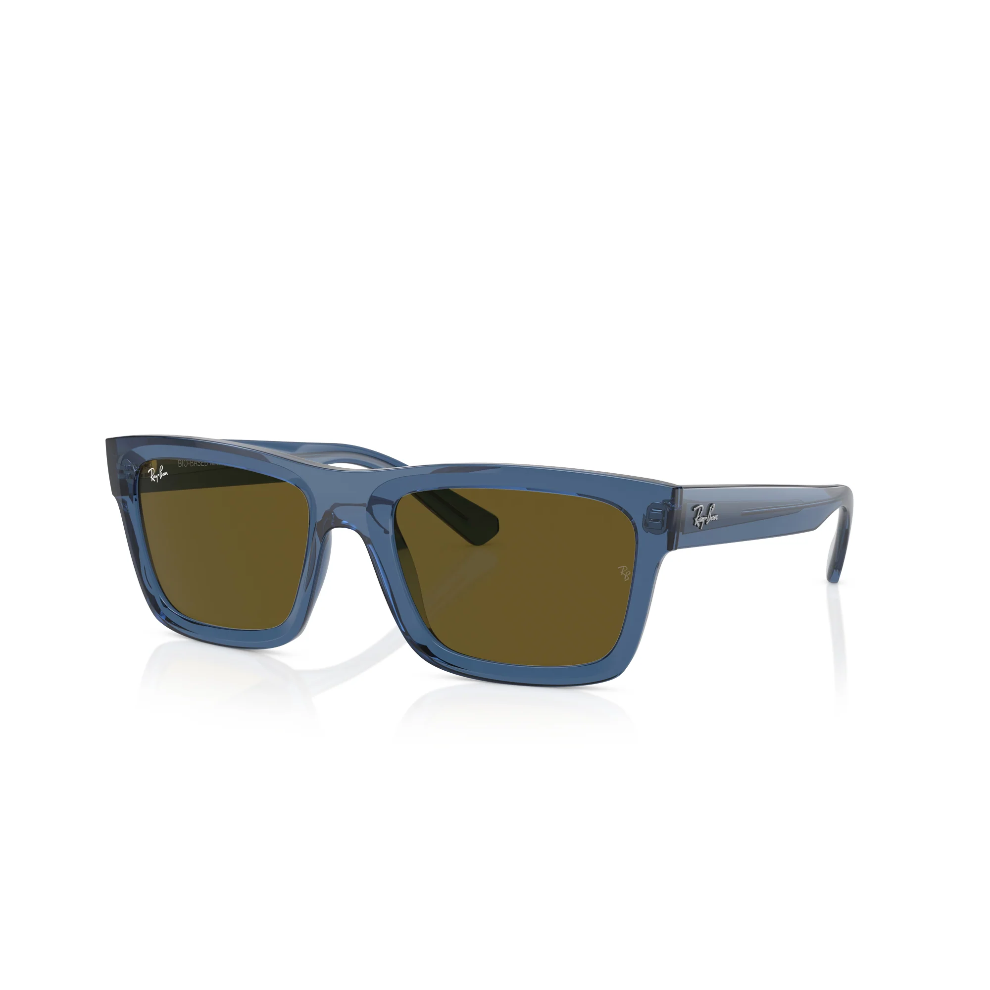 RAY-BAN Warren Transparent Dark Blue W/ Dark Brown Sunglasses - Image 2