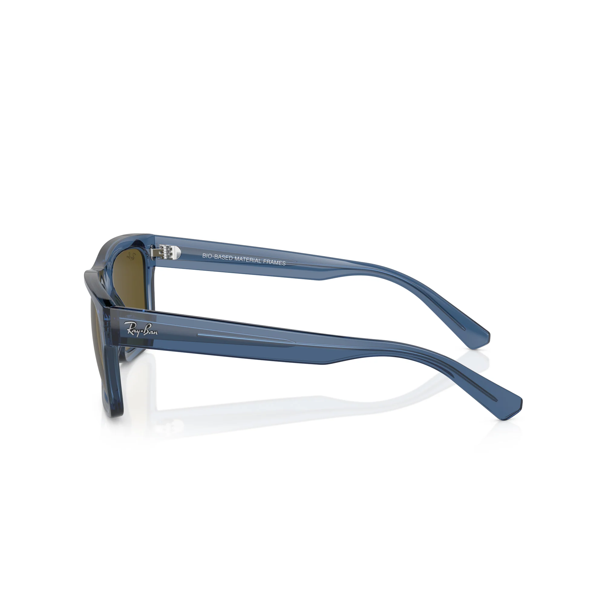 RAY-BAN Warren Transparent Dark Blue W/ Dark Brown Sunglasses - Image 3