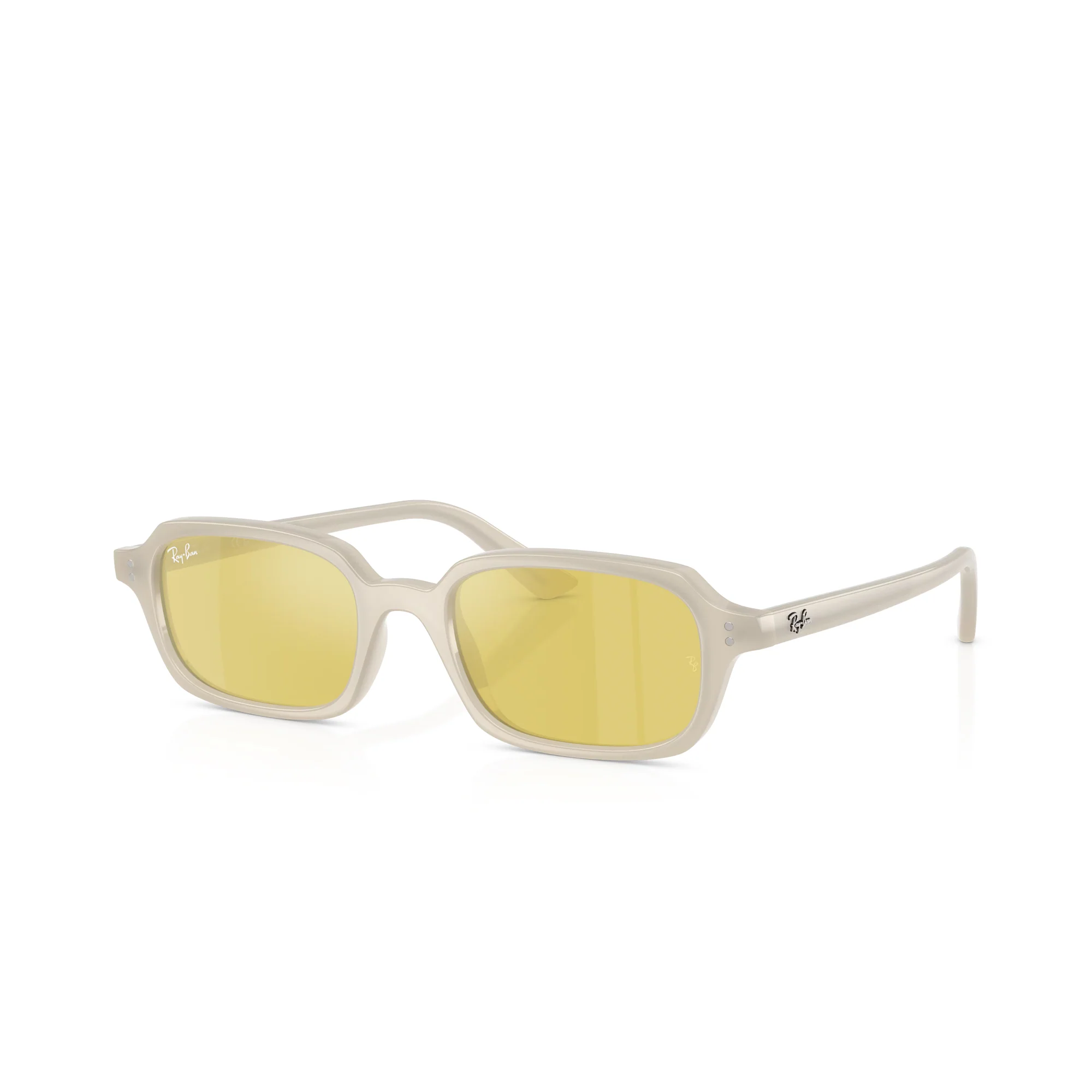 RAY-BAN Zuri Cloudy Warm White W Yellow Mirror Flash Gold Sunglasses - Image 2