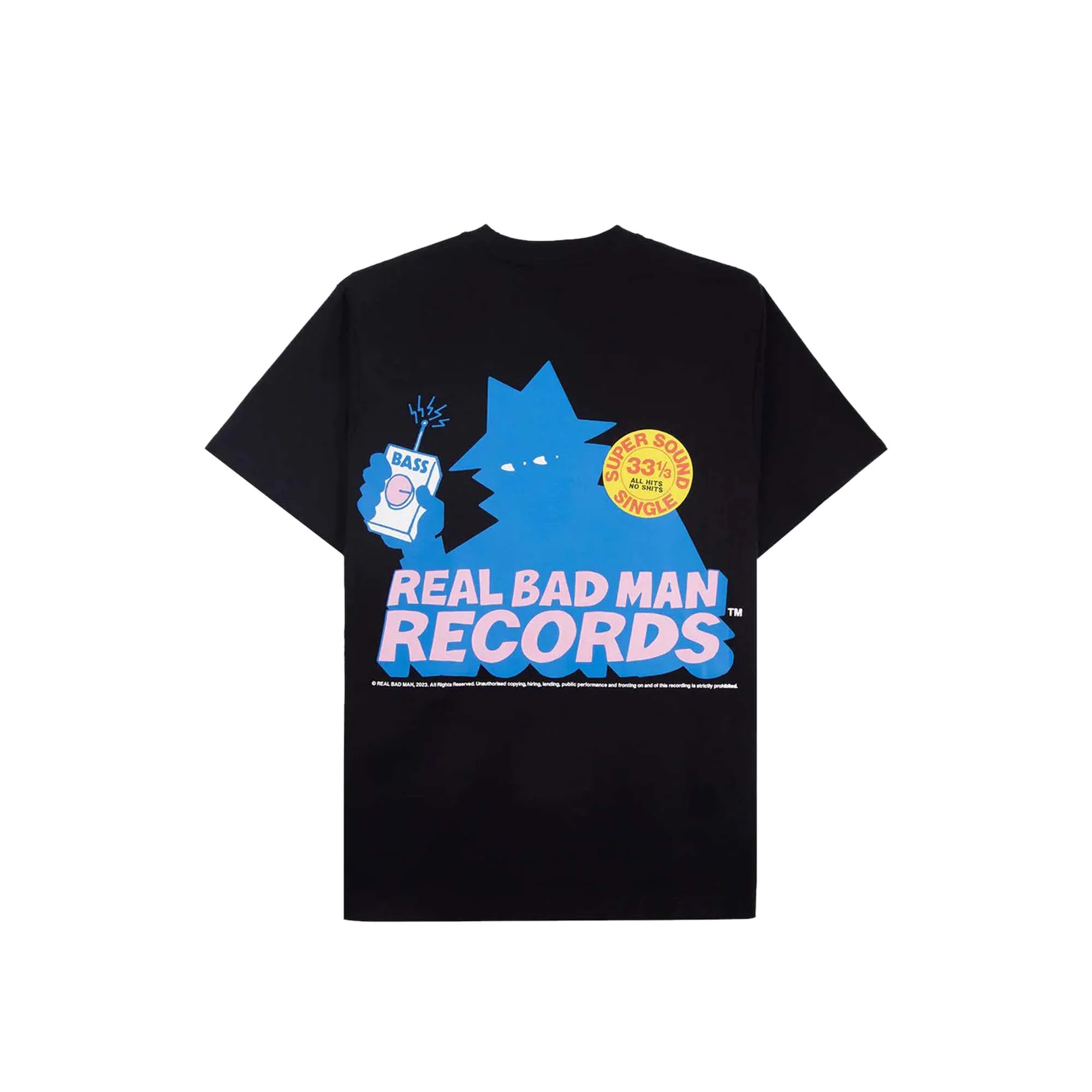 Real Bad Man Mens Records SS Tee - Image 2