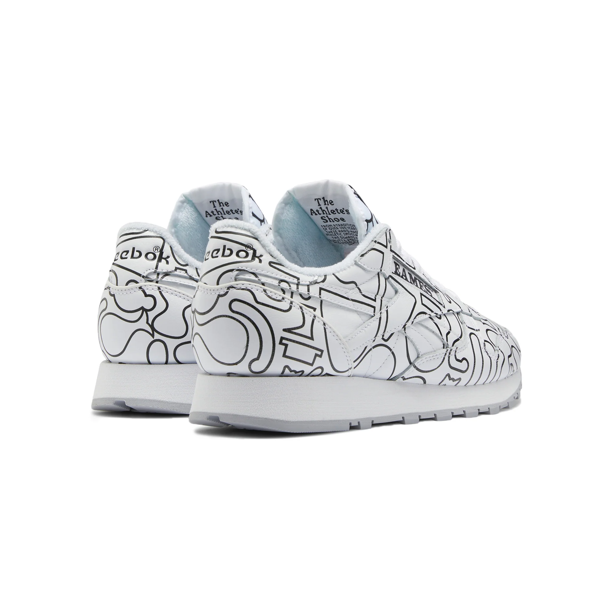 Reebok X Eames Mens Classic Leather Shoes White - Image 3