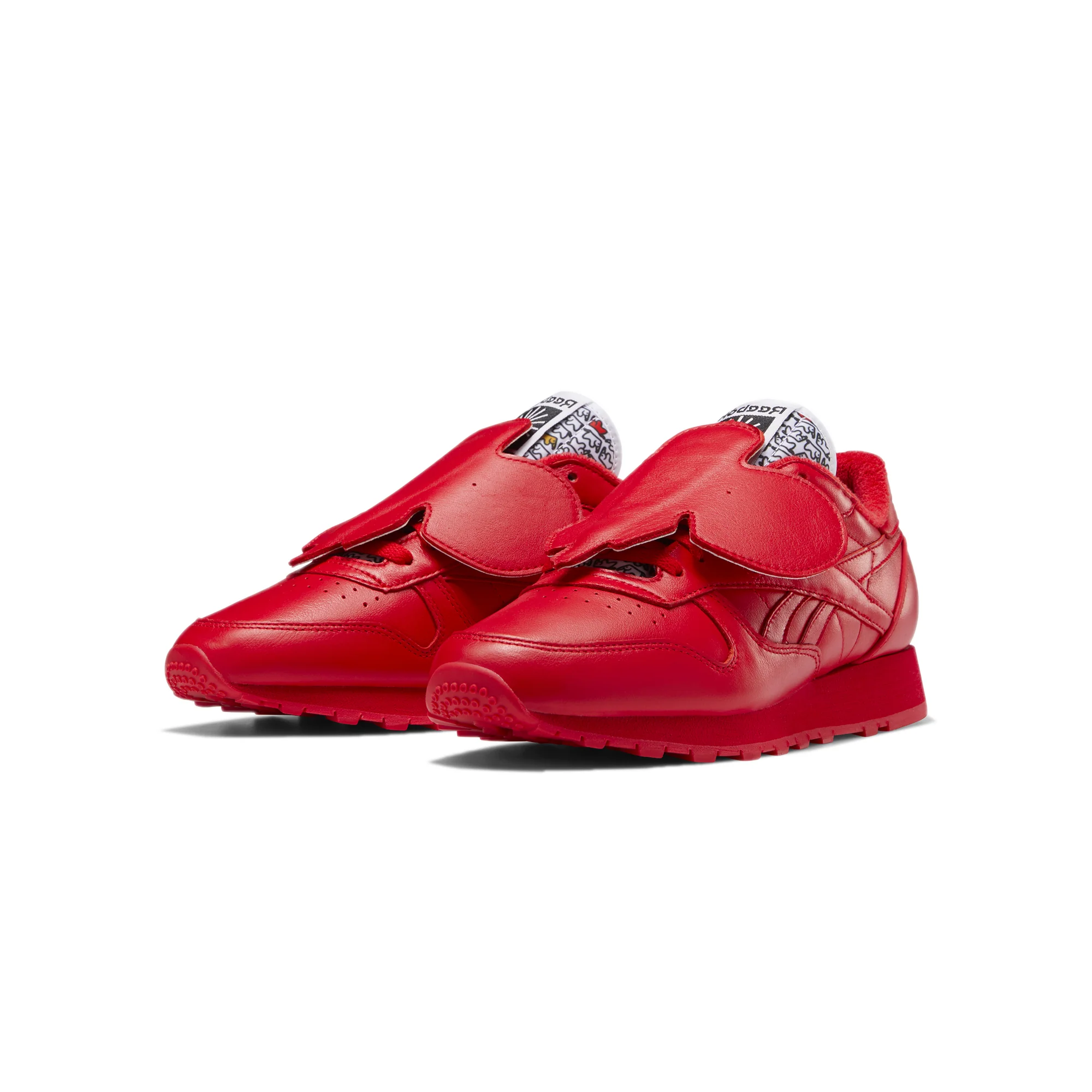 Reebok x Eames Mens Classic Leather Shoes Vector Red - Image 2