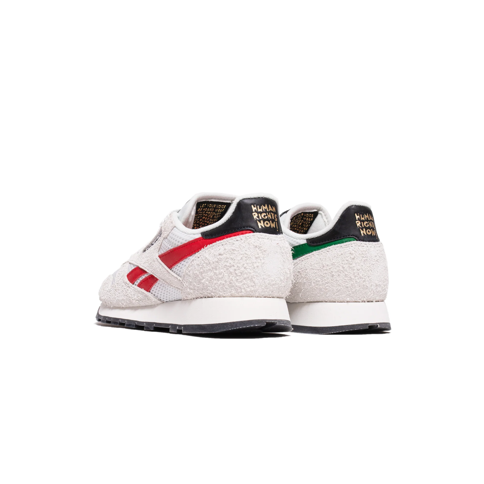 Reebok Mens CL Leather Shoes 'Pure Grey 1/Vector Red/Gold Met' - Image 3