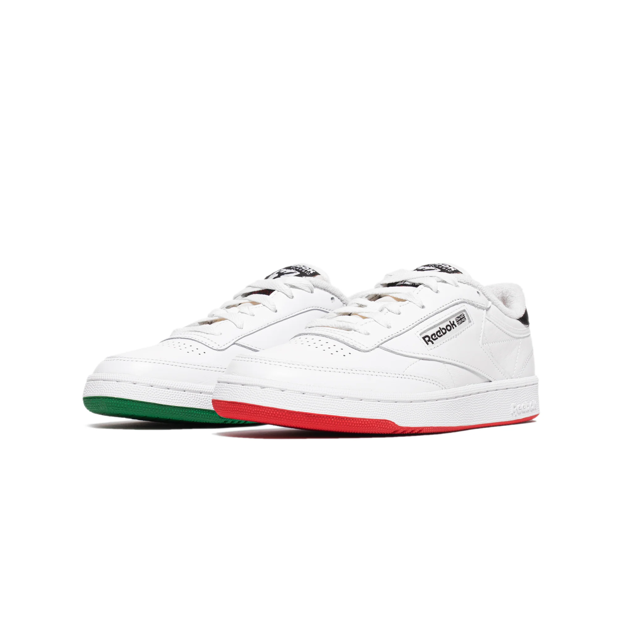 Reebok Mens Club C 85 Shoes 'FTWR White/Chalk/Vector Red' - Image 2