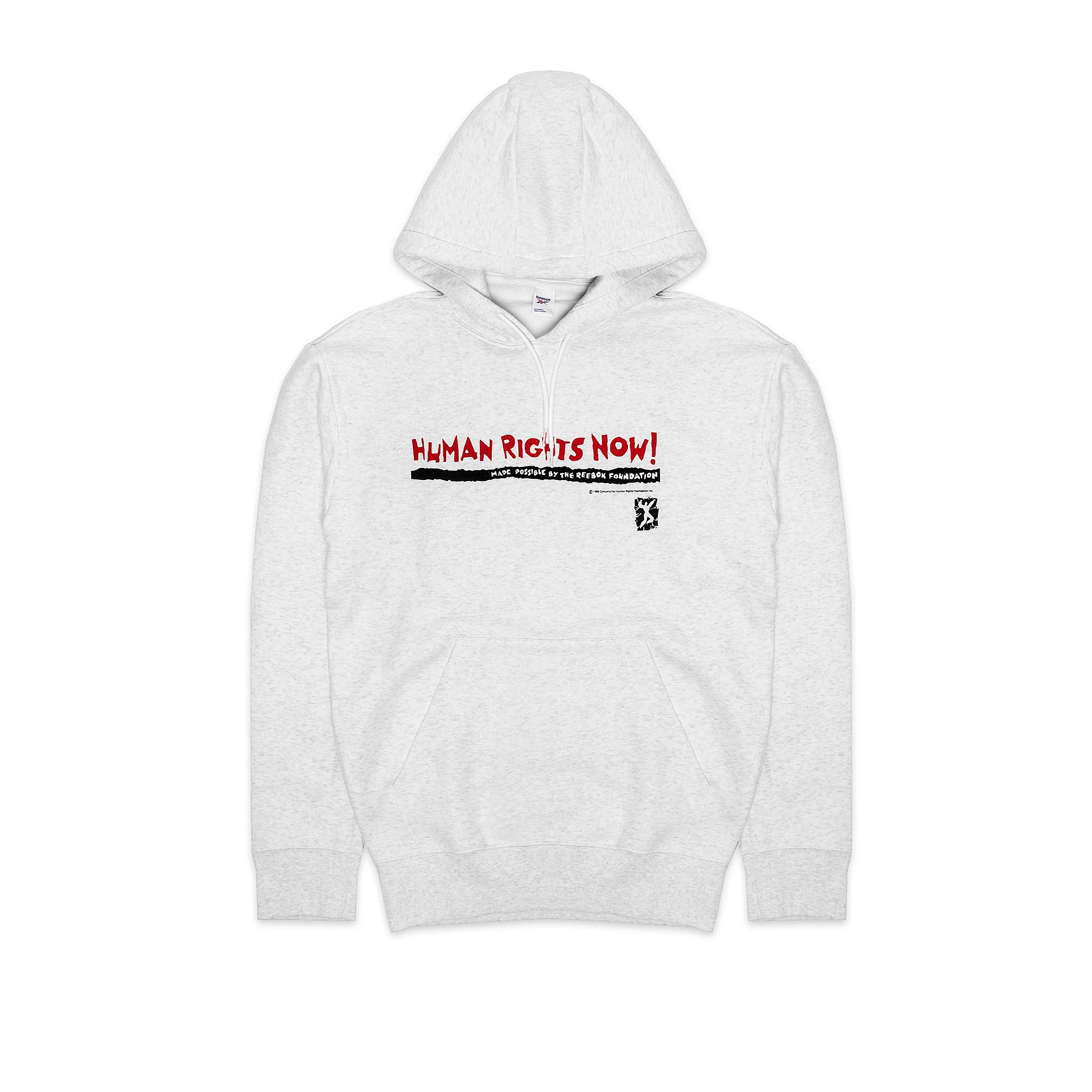 Reebok X Human Rights Mens Hoodie White Melange
