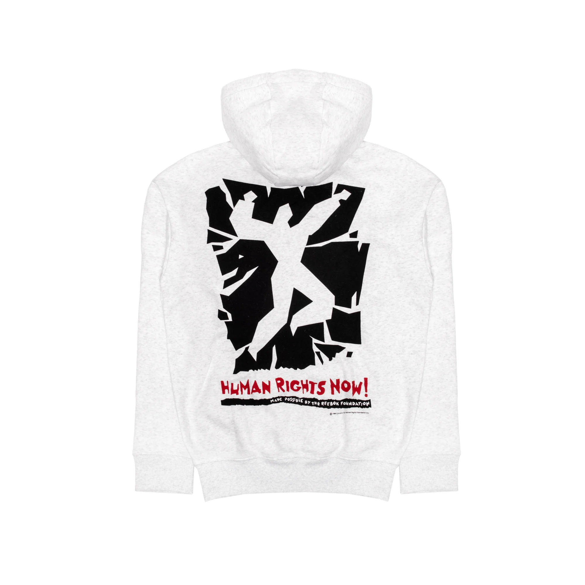 Reebok X Human Rights Mens Hoodie White Melange - Image 2
