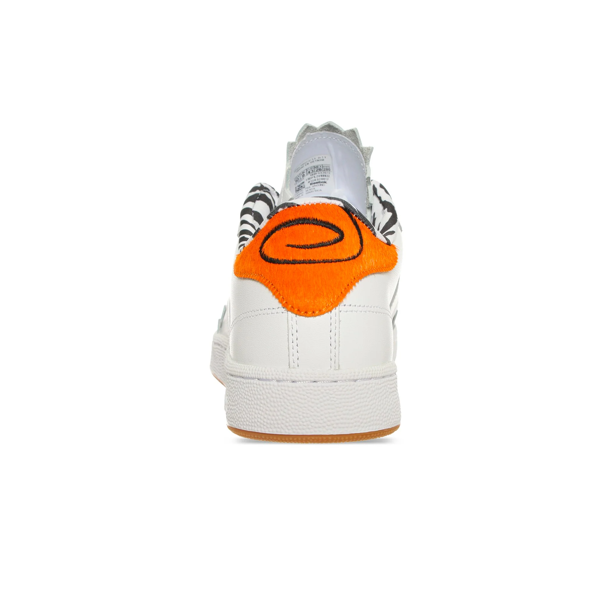 Reebok Mens Club C Shoes 'Ftwr white/black/thermal orange' - Image 2