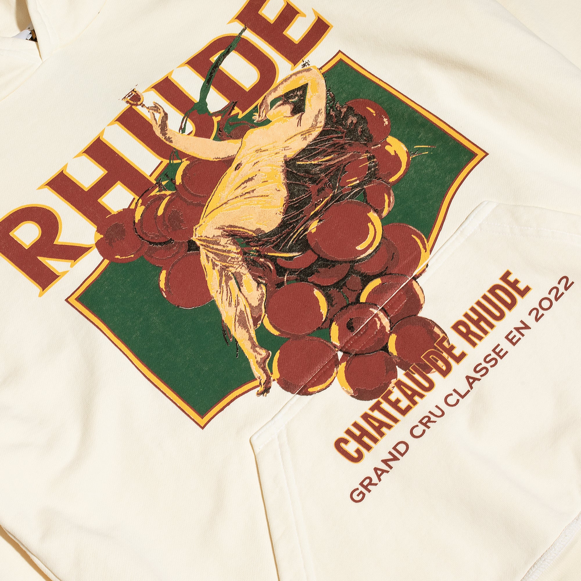 Rhude Mens Cheateau De Rhude Hoodie - Image 3