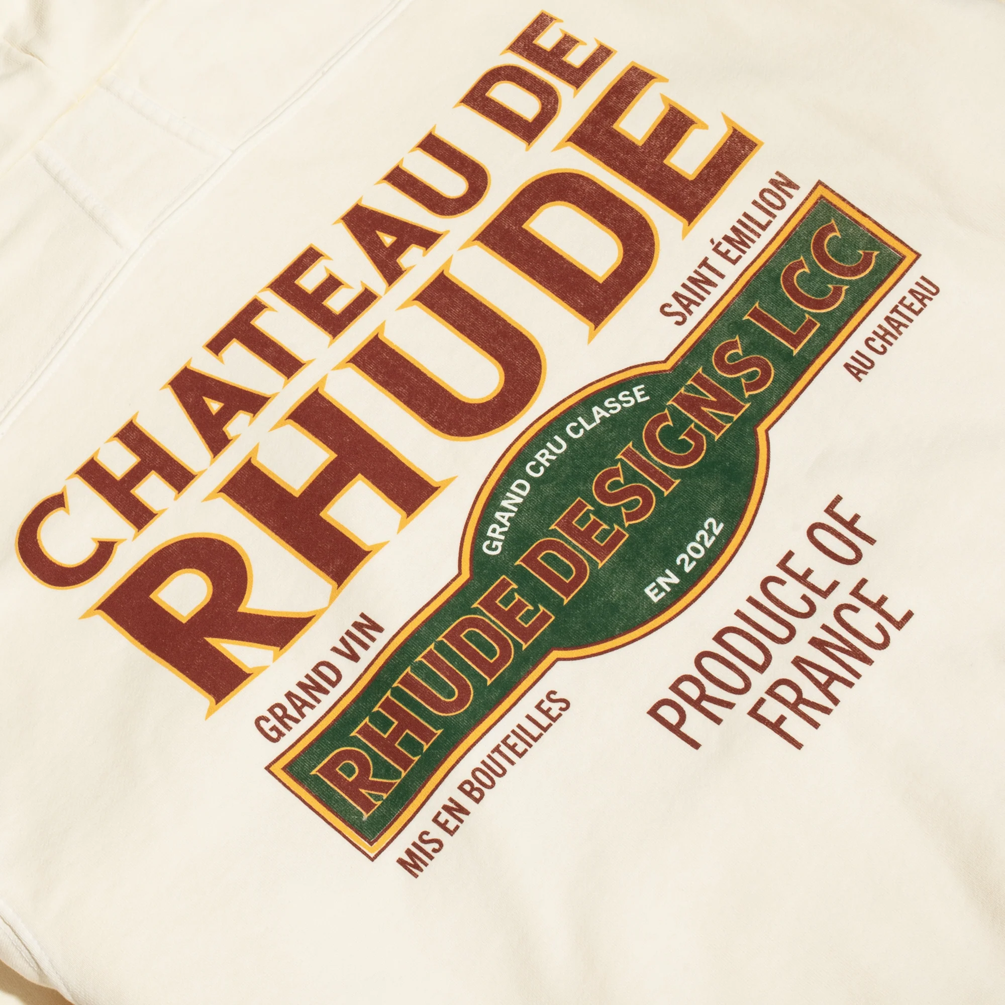 Rhude Mens Cheateau De Rhude Hoodie - Image 4
