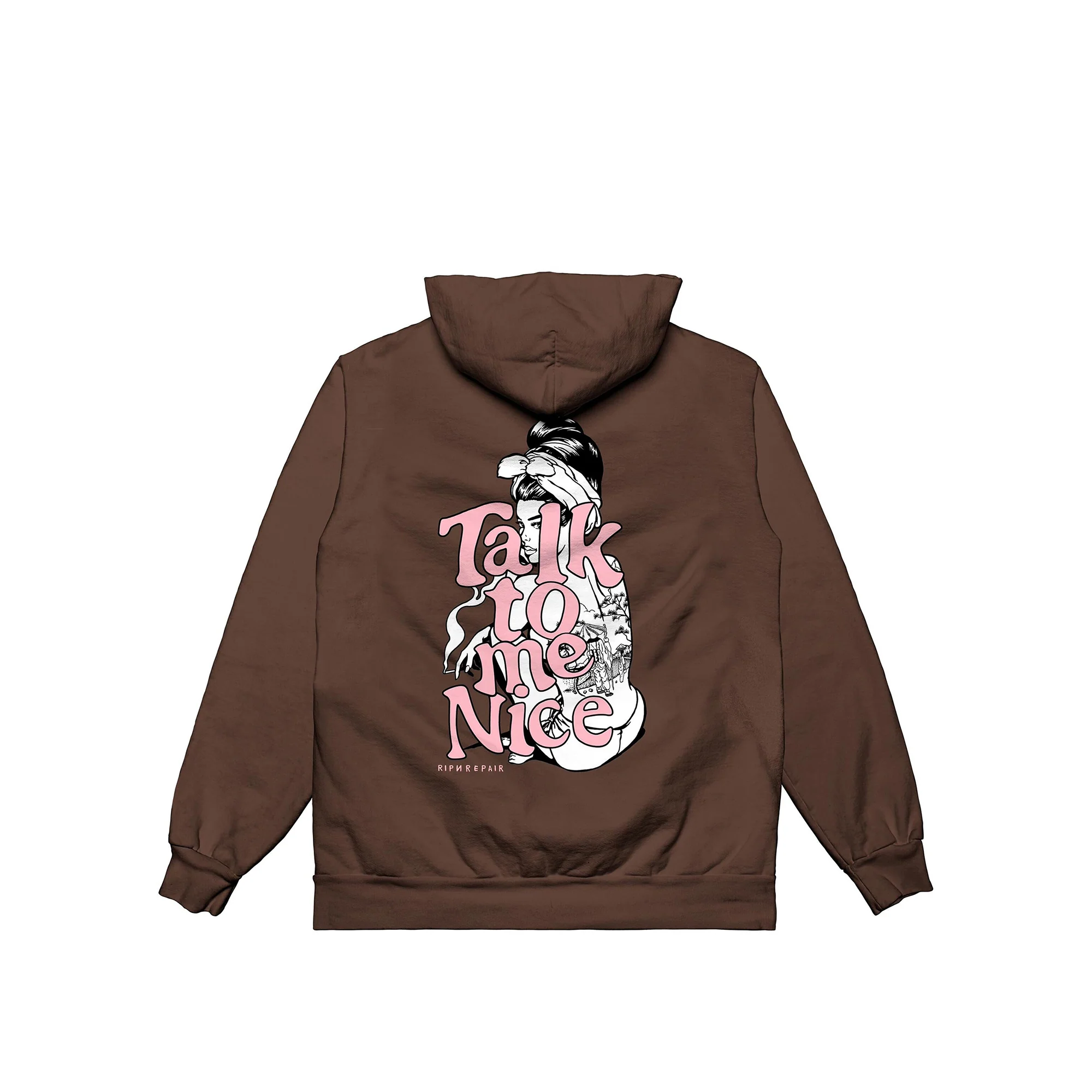 Rip N Repair Mens BBY Girl (Pinecone) Hoody 'Brown' - Image 2