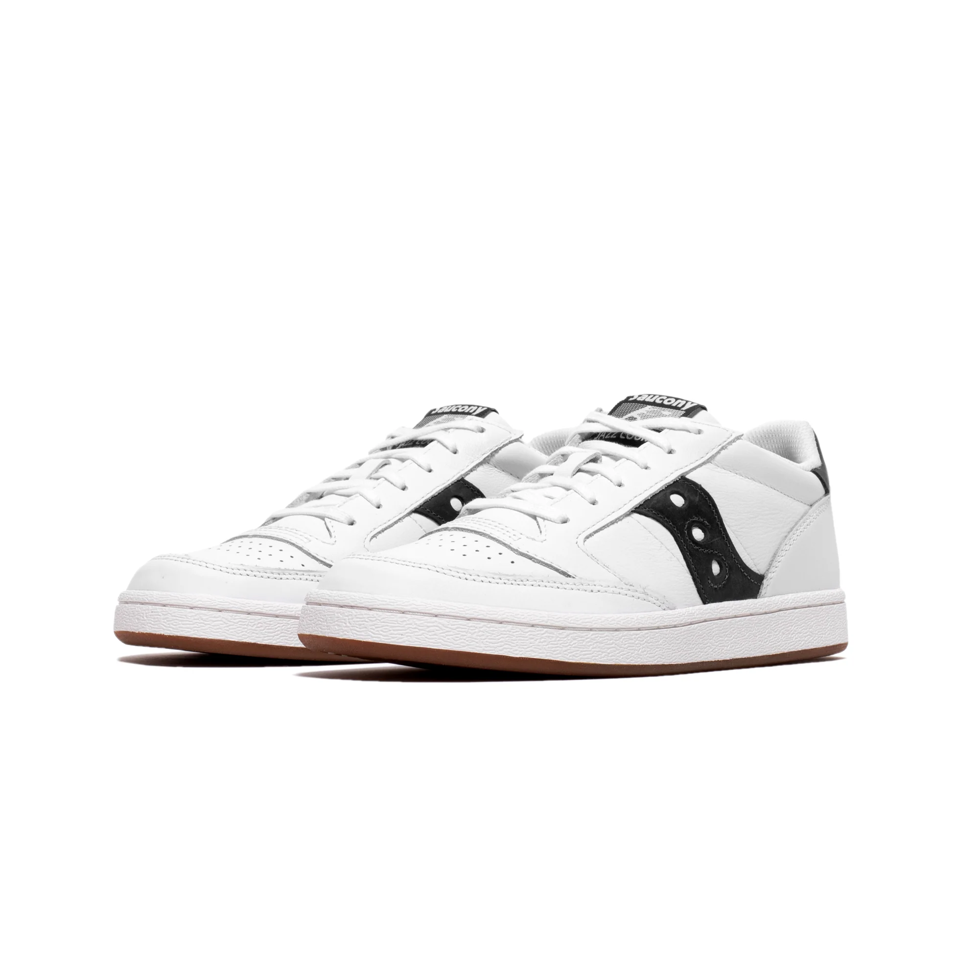 Saucony Mens Jazz Court Shoes 'White Black' - Image 2