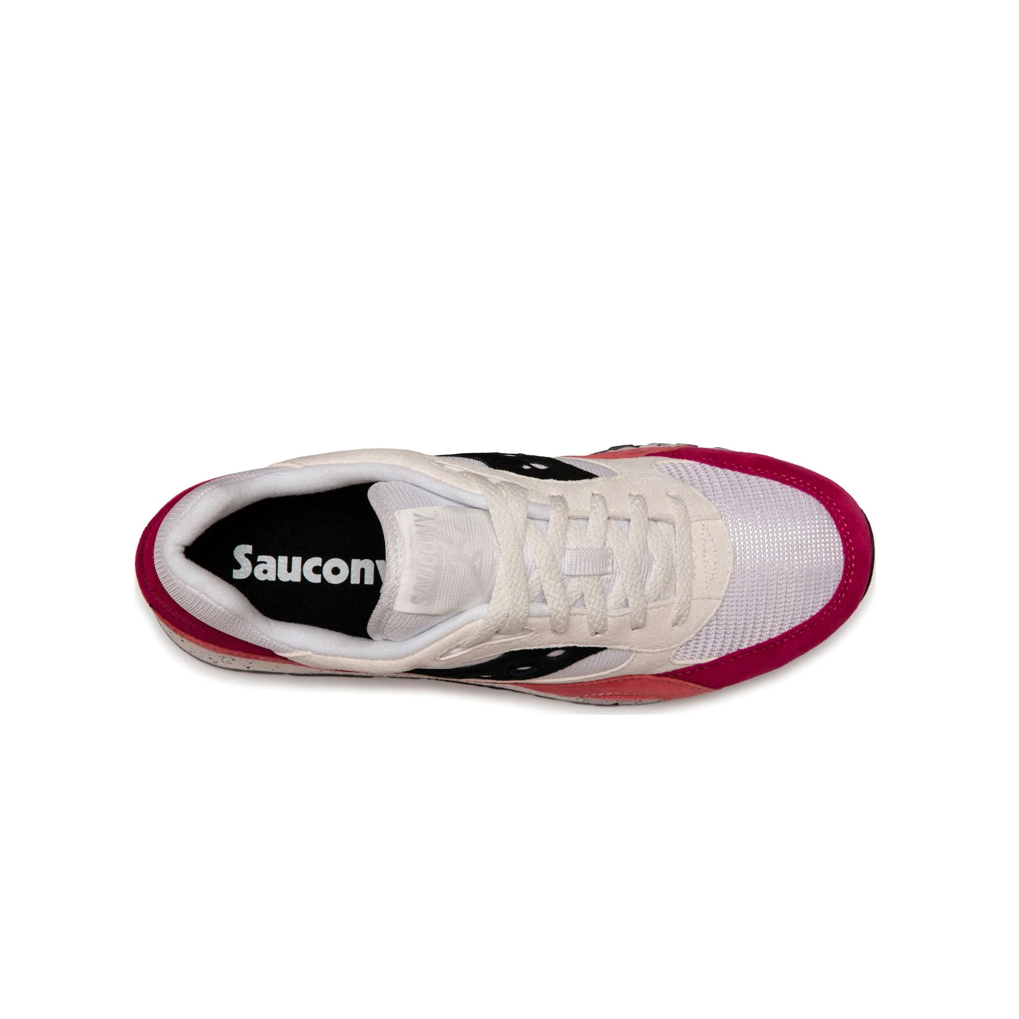 Saucony Mens Shadow 6000 Shoes 'White/Coral' - Image 3
