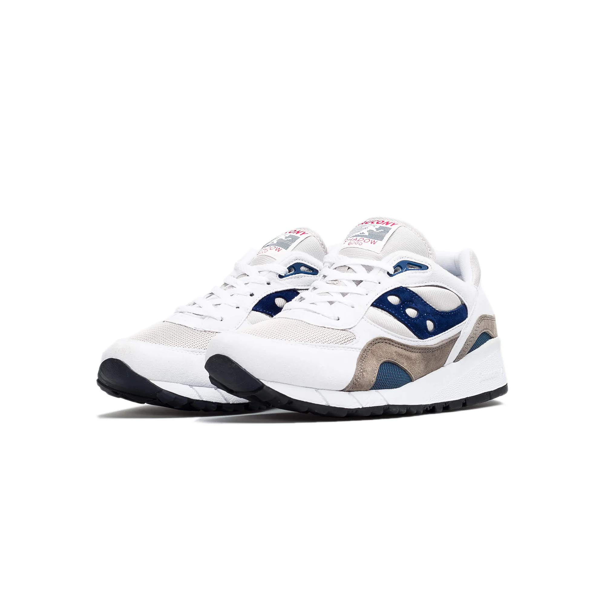 Saucony Mens Shadow 6000 Shoes 'White/Navy' - Image 2