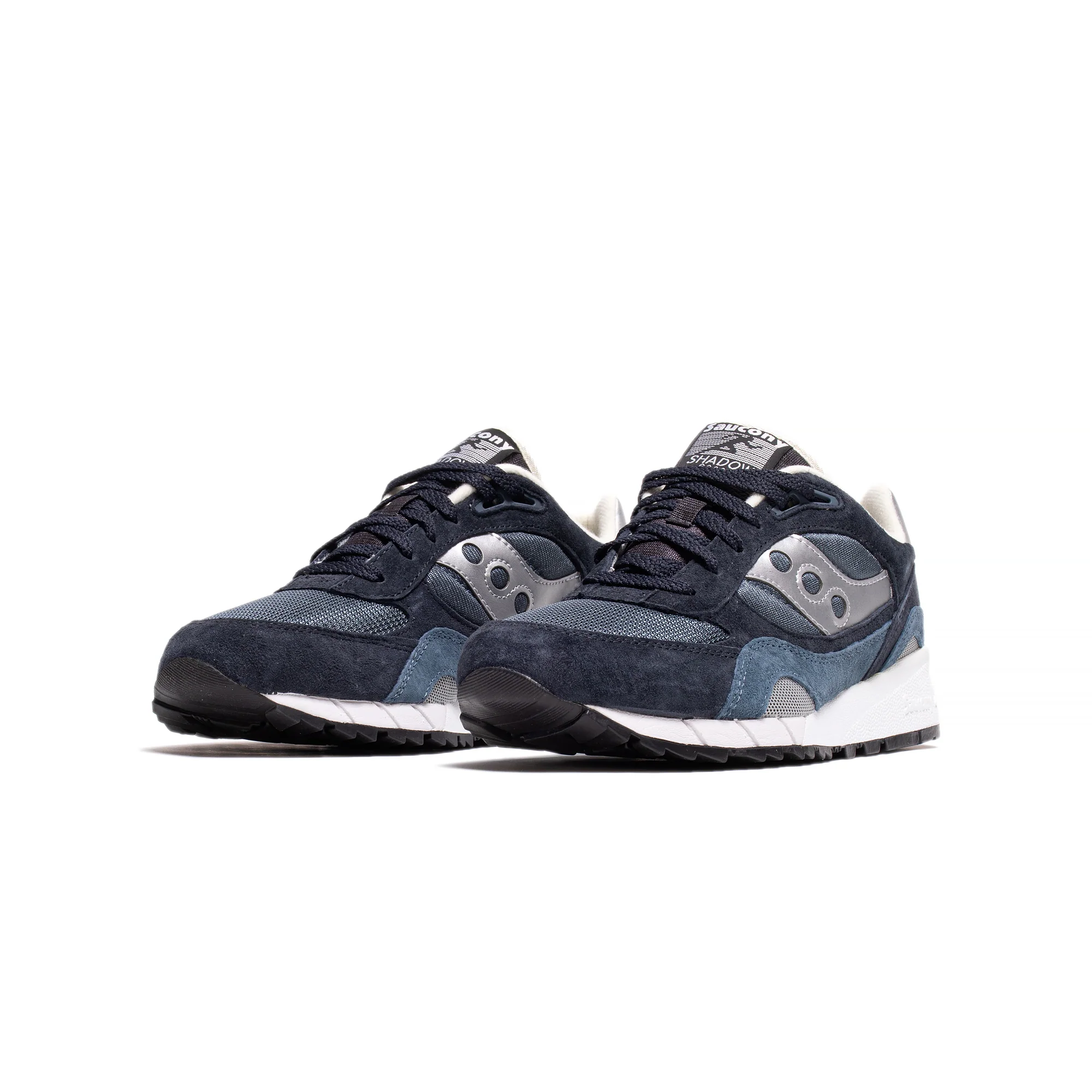 Saucony Mens Shadow 6000 Shoes 'Navy/Silver' - Image 2