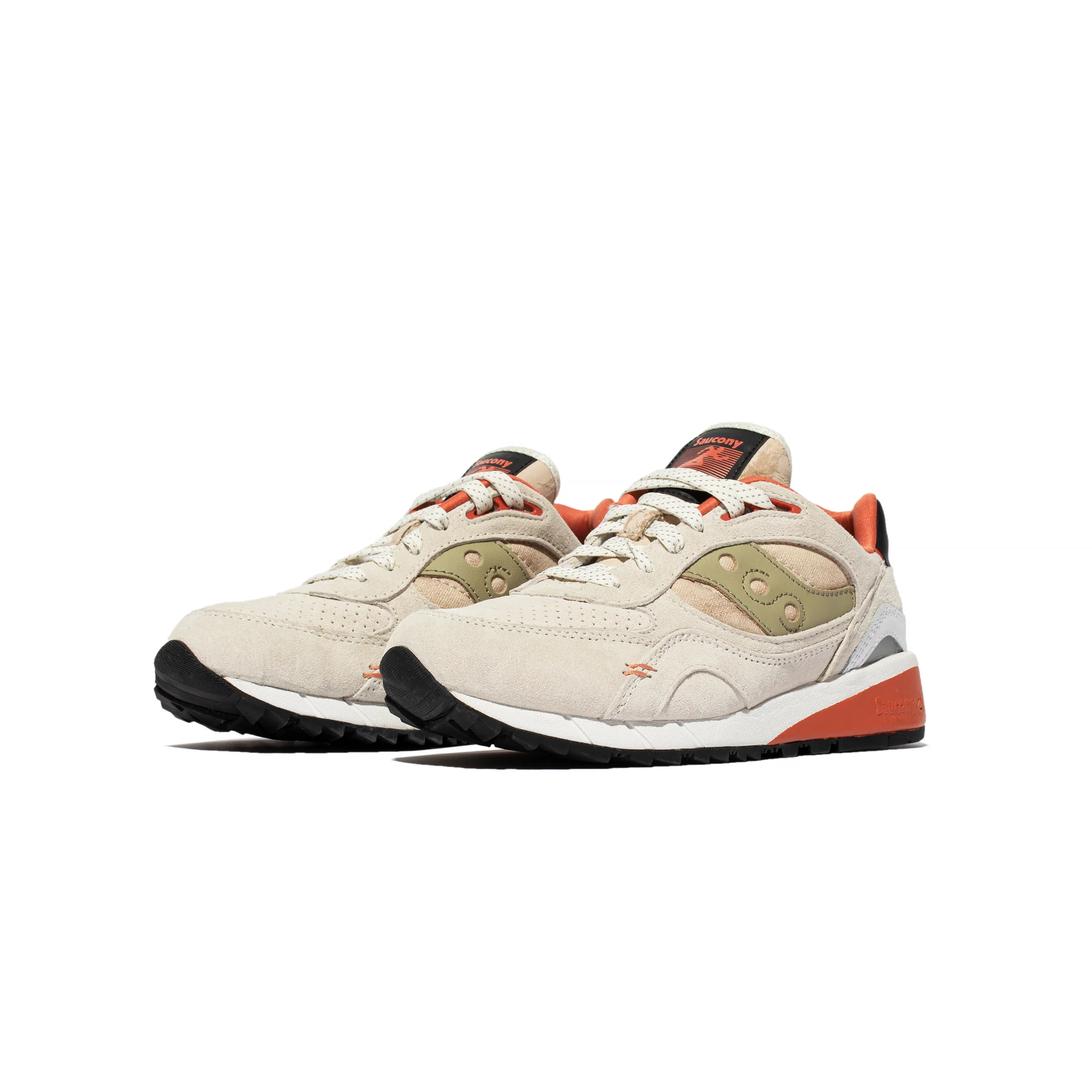 Saucony Mens Shadow 6000 Shoes 'White/Clay' - Image 2