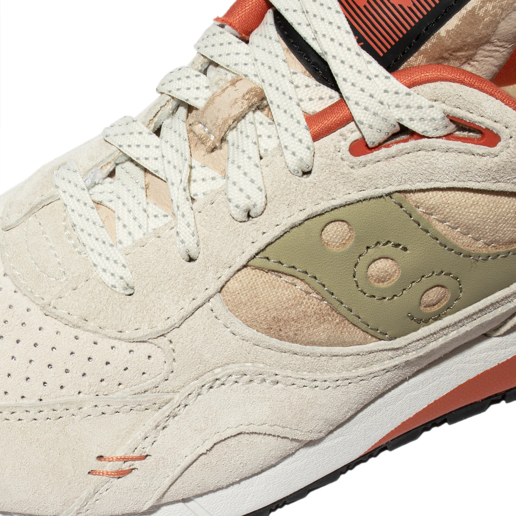 Saucony Mens Shadow 6000 Shoes 'White/Clay' - Image 4