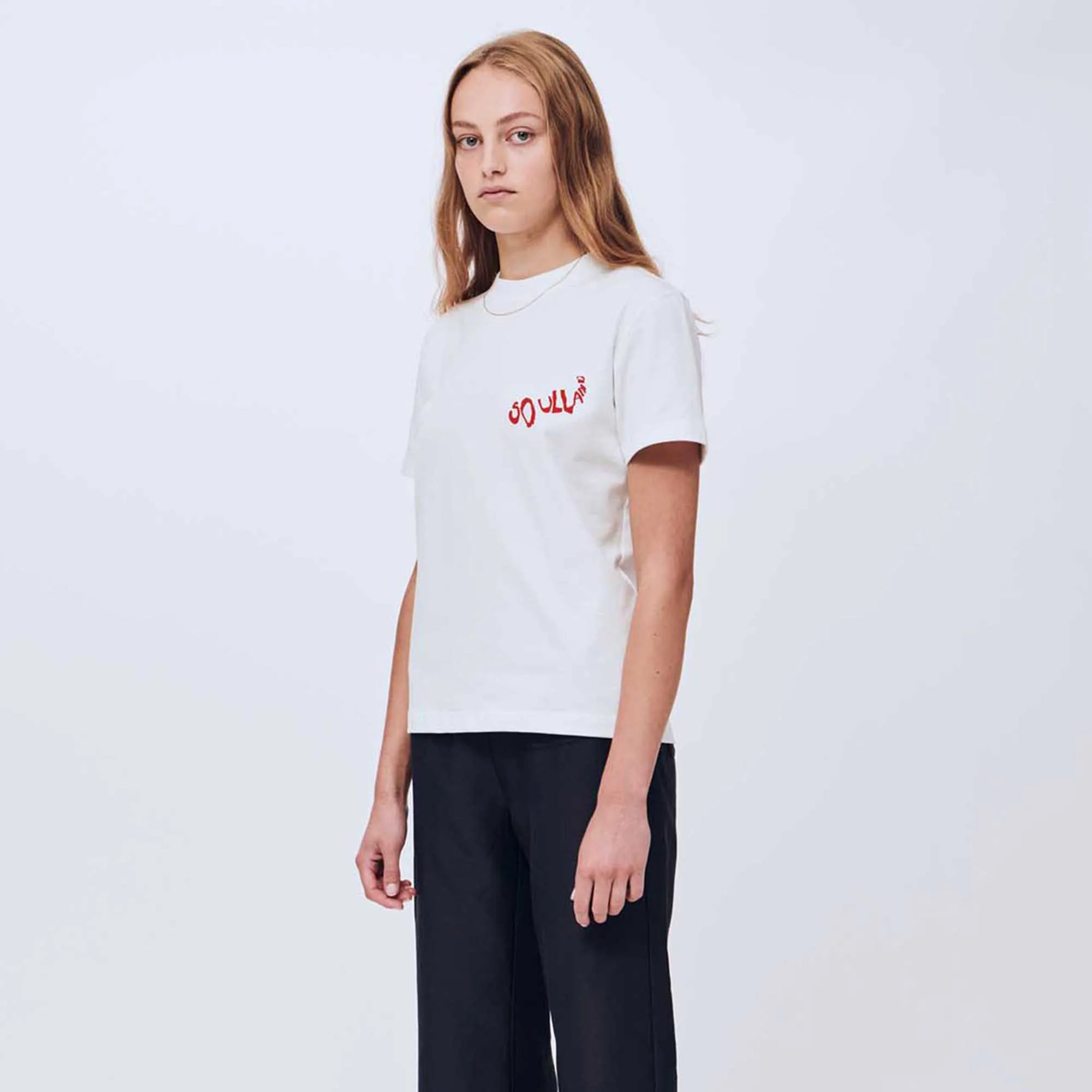Soulland Mens Fae Small Balder Logo T-Shirt 'White - Image 2