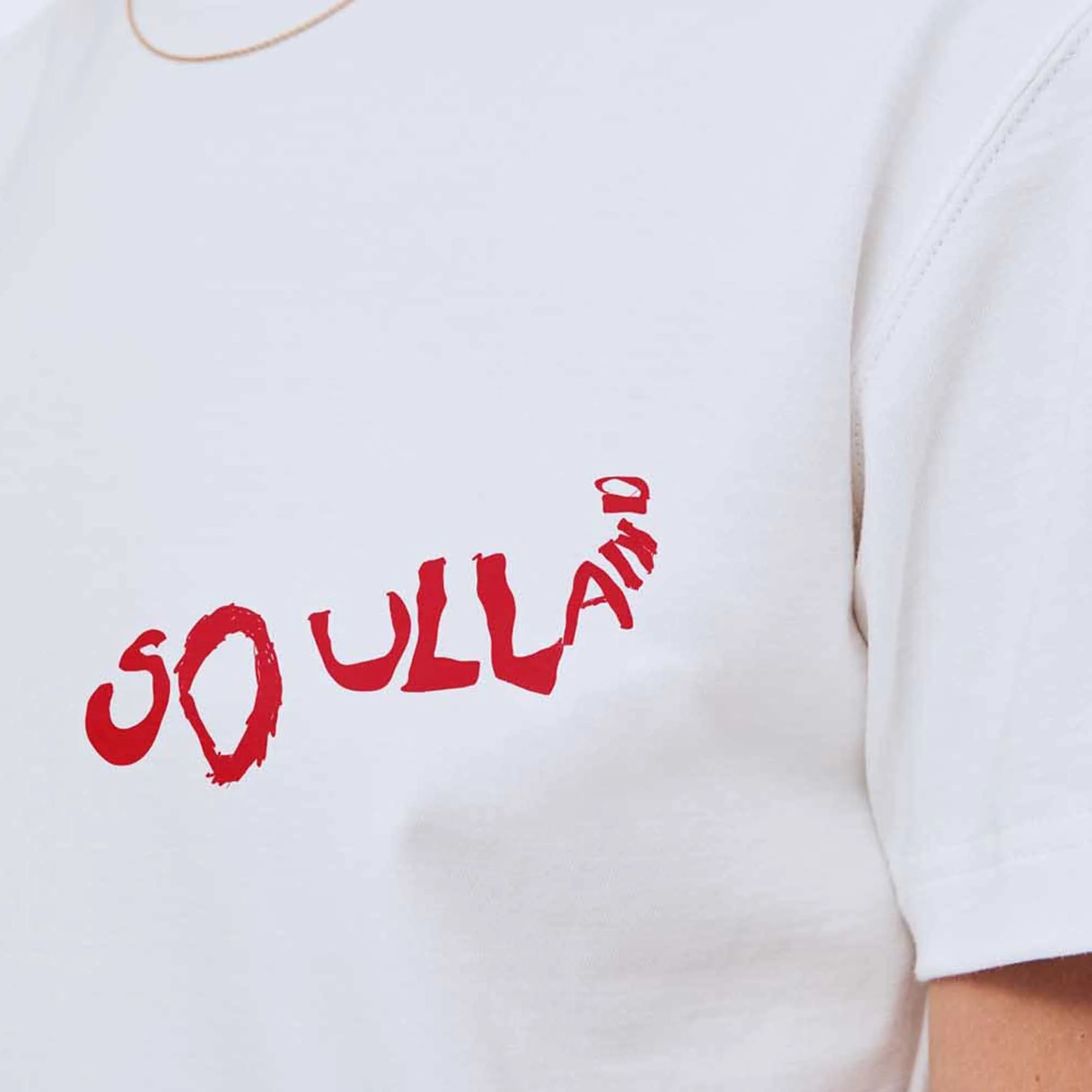 Soulland Mens Fae Small Balder Logo T-Shirt 'White - Image 4