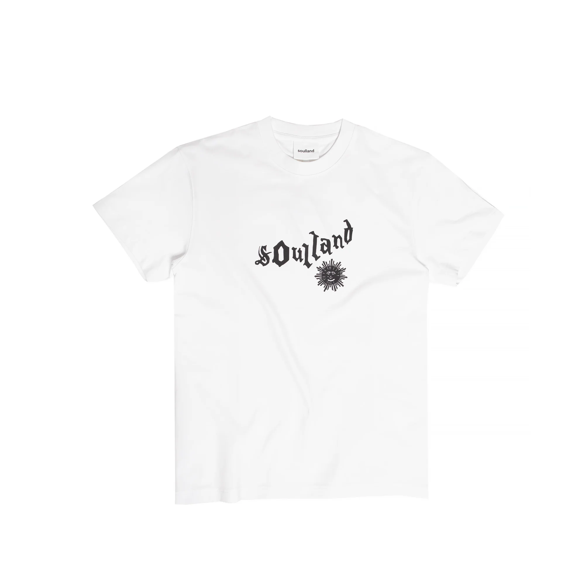 Soulland Mens Gothic Logo T-Shirt 'White'