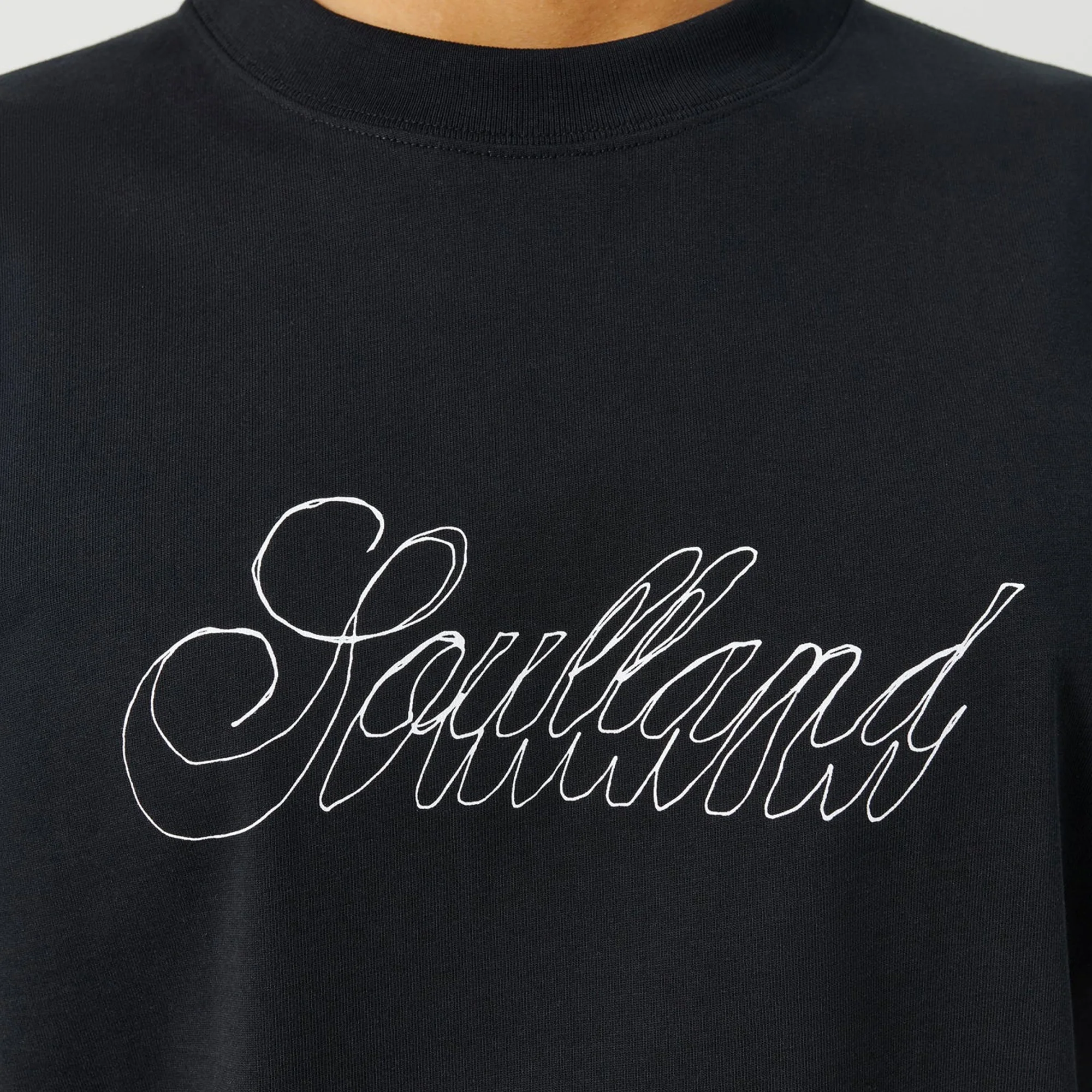 Soulland Mens Hand Drawn Logo SS Tee - Image 4