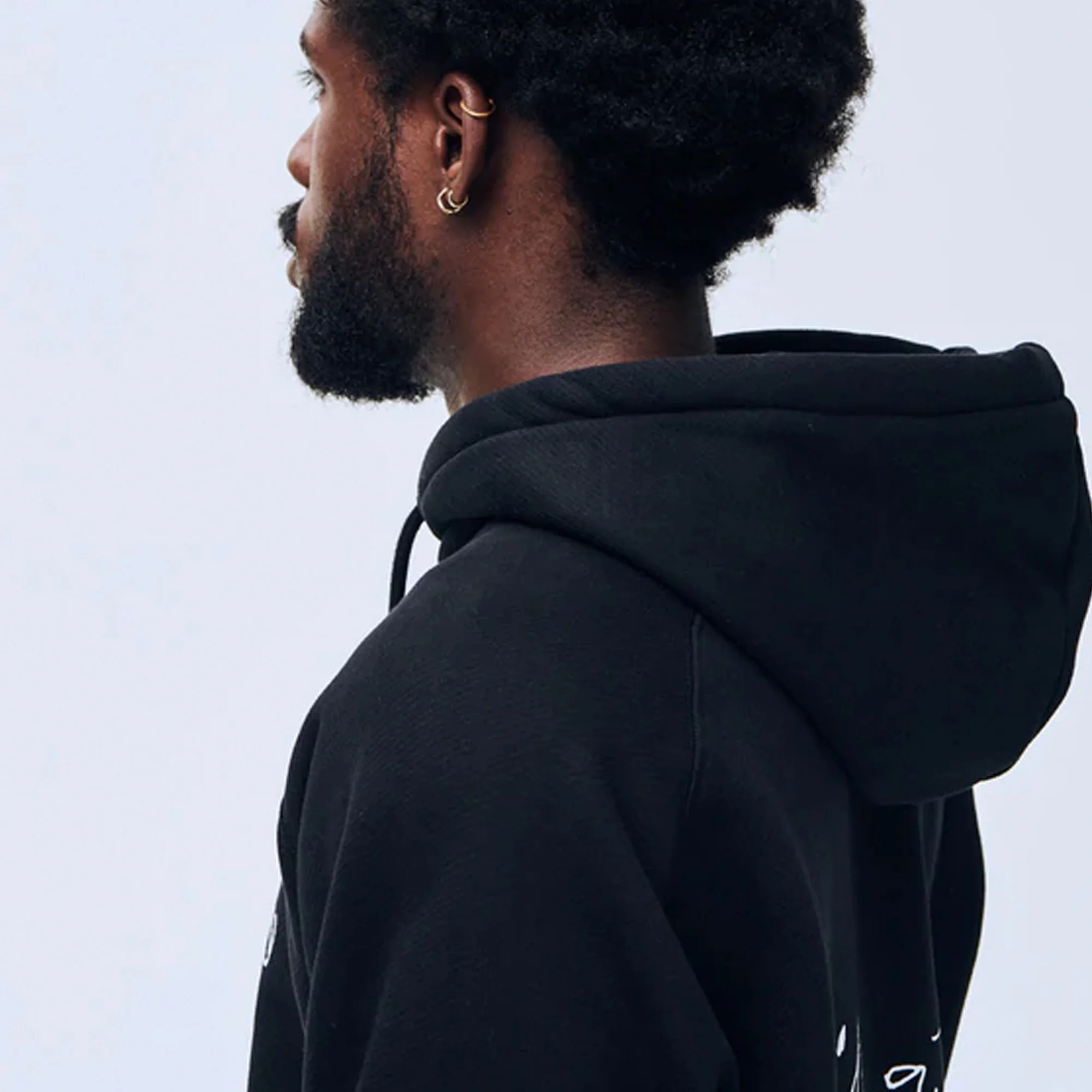 Soulland Mens Love and Tragedy Hoodie 'Black' - Image 4