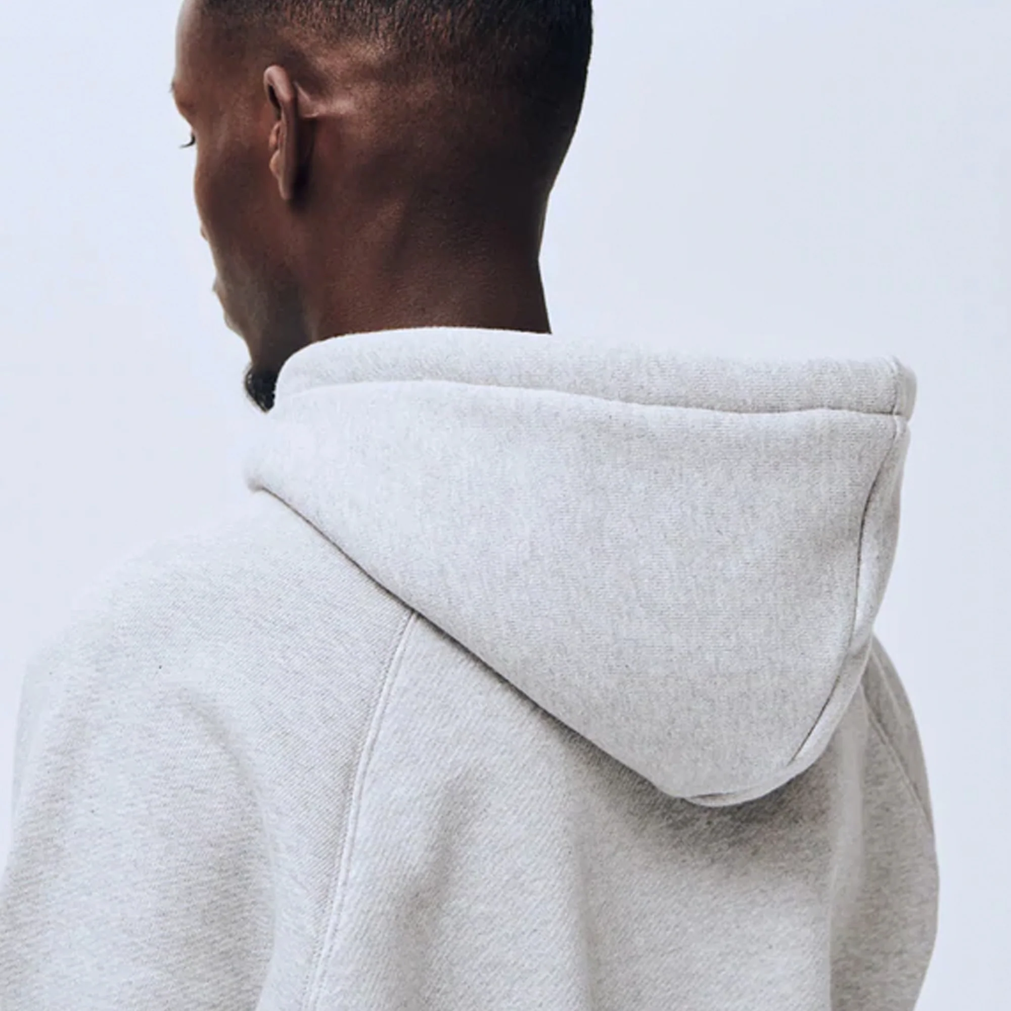 Soulland Mens Rose Hand Hoodie 'Grey Melange' - Image 4