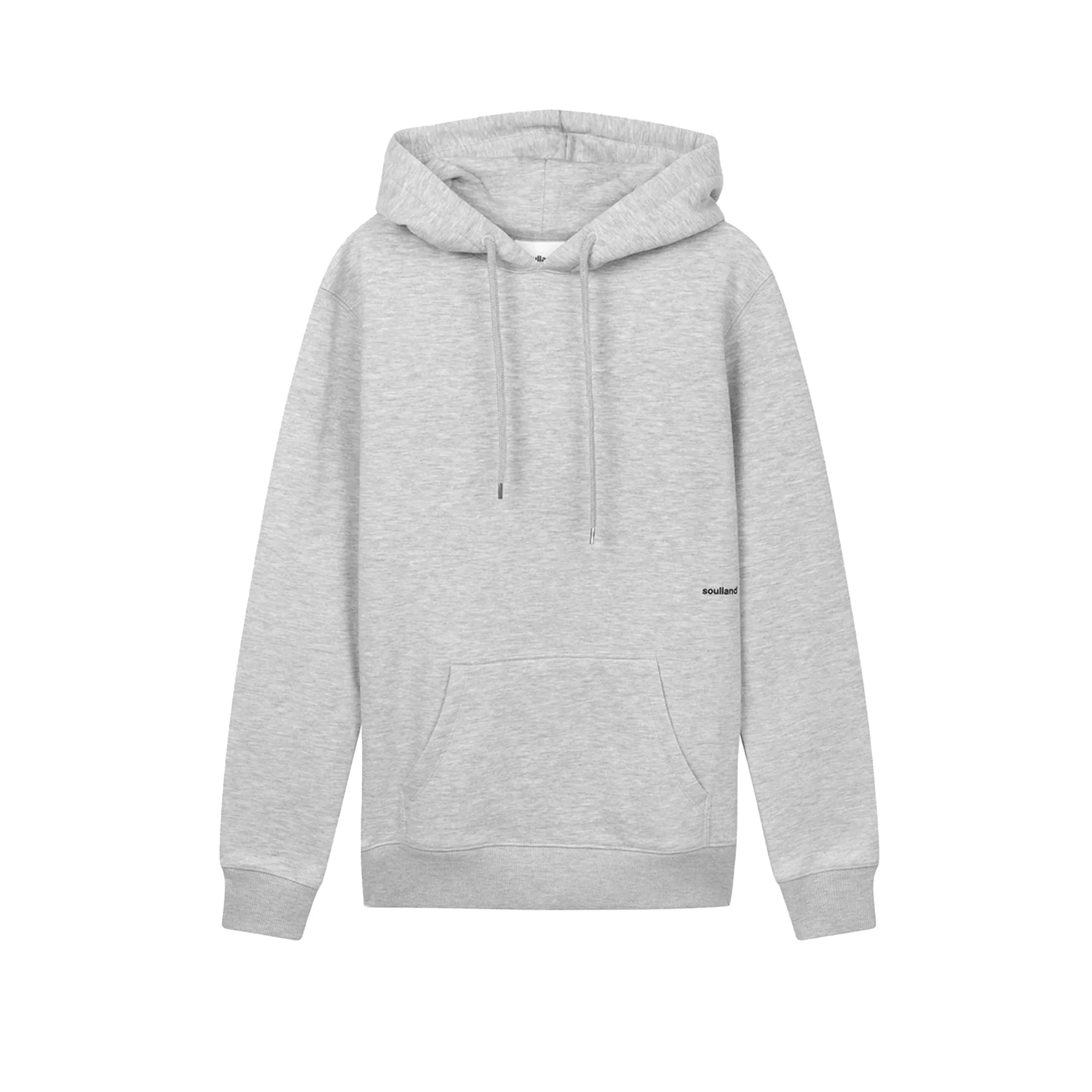 Soulland Mens Wallance Hoodie 'Grey Melange'