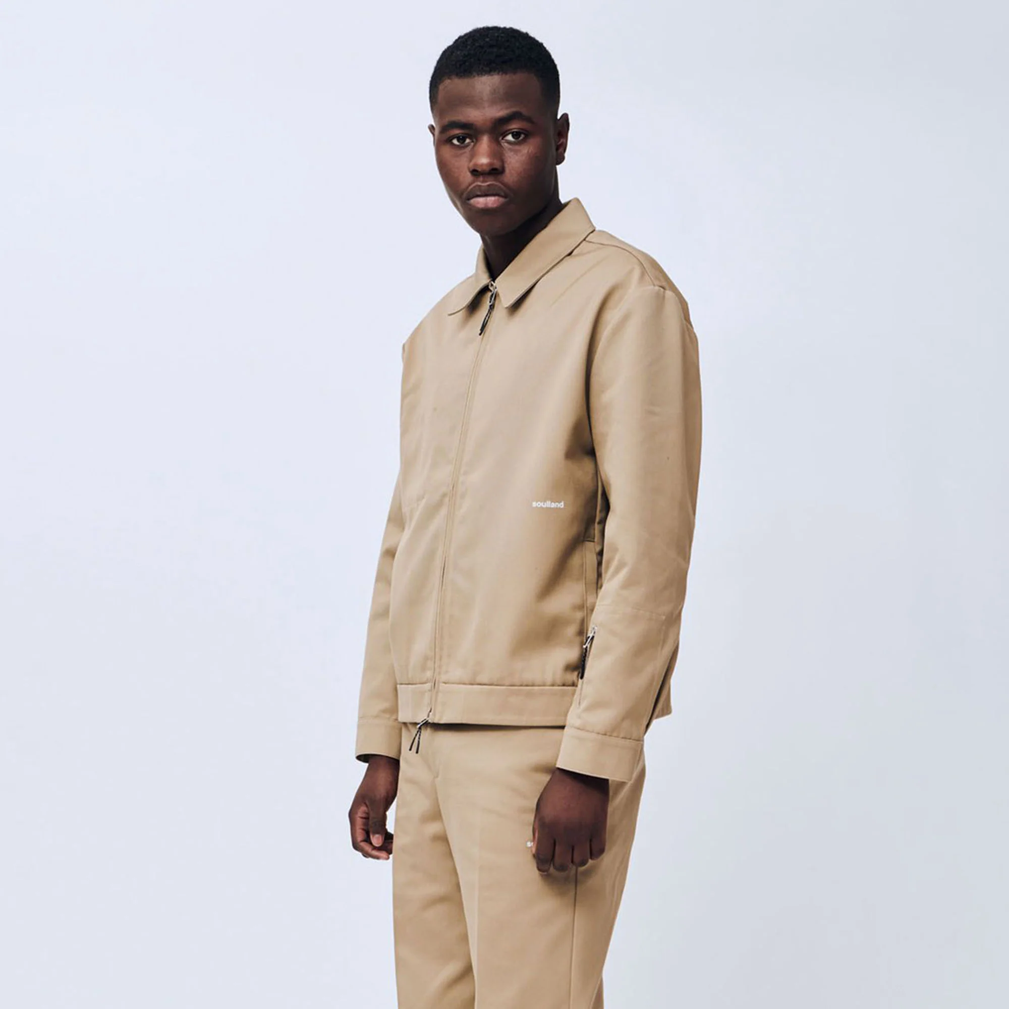Soulland Mens Windom Jacket 'Beige' - Image 2