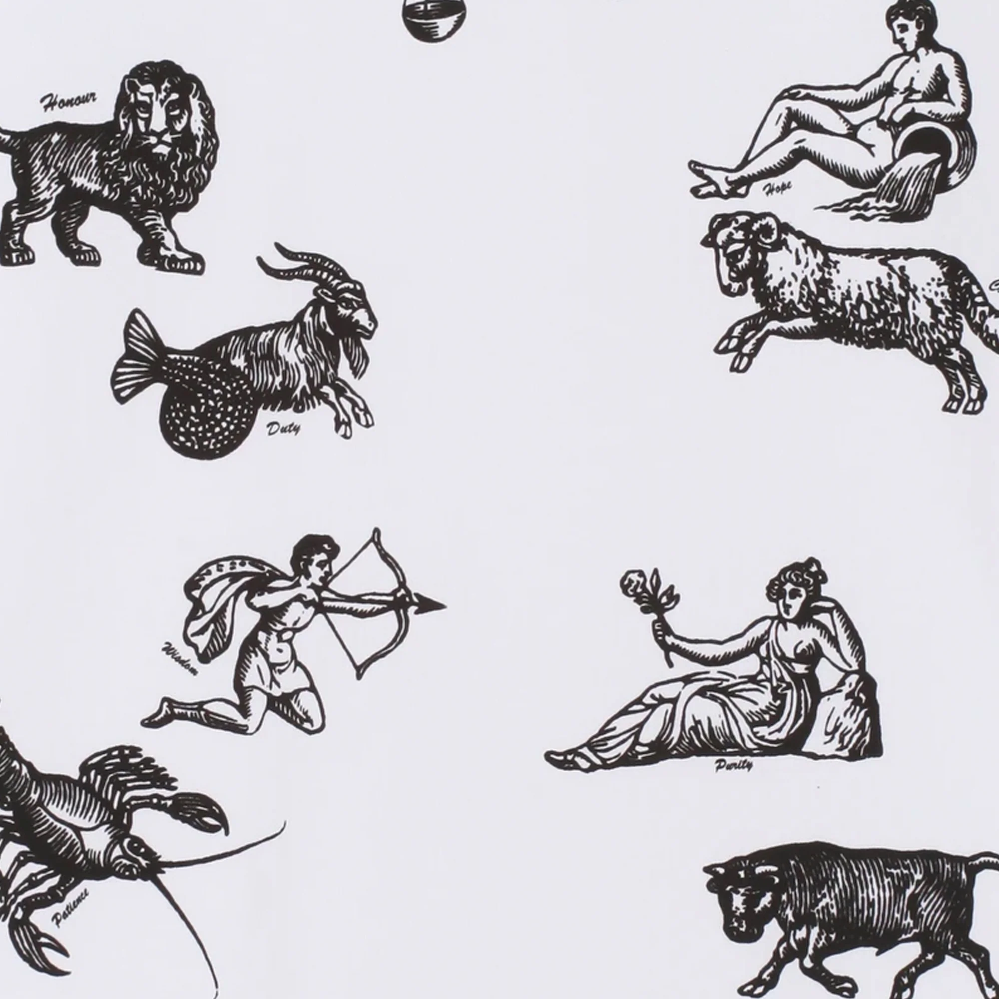 Soulland Mens Zodiac T-Shirt 'White' - Image 4