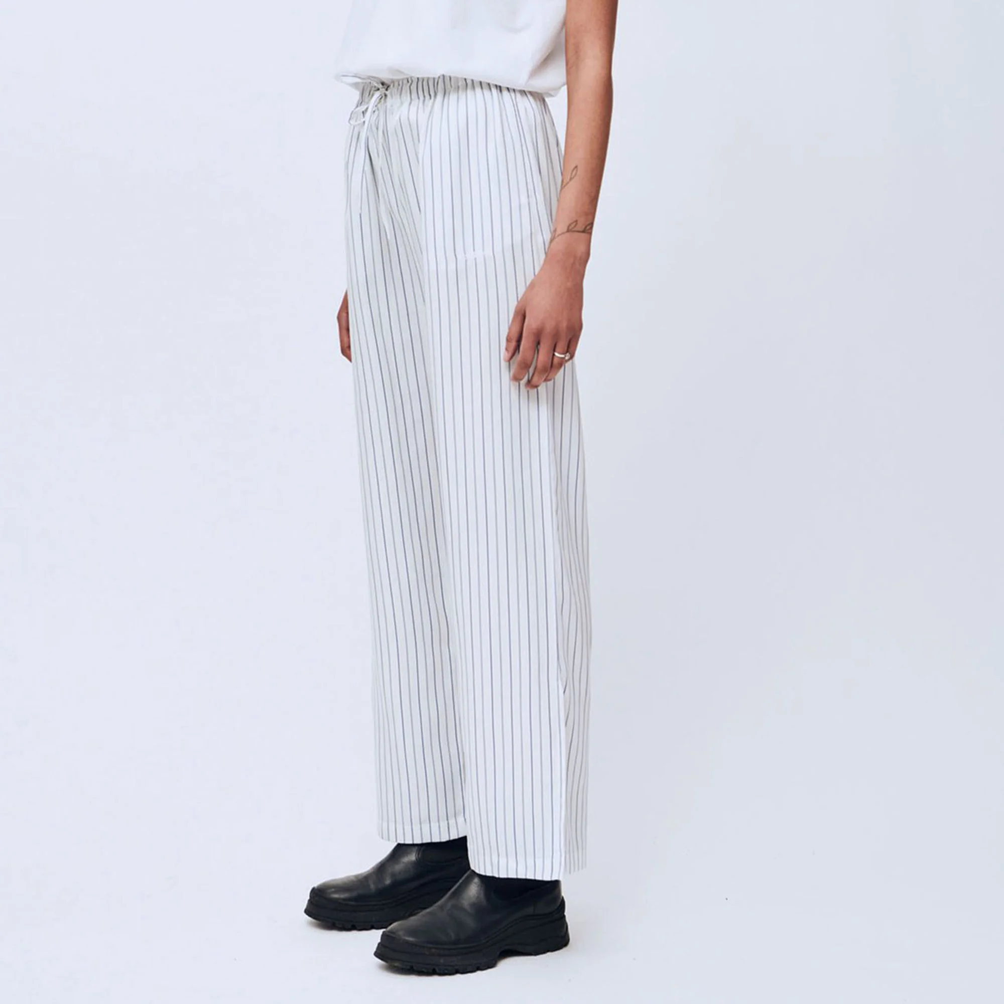 Soulland Women Ciara Pants 'White/Blue Stripes' - Image 2