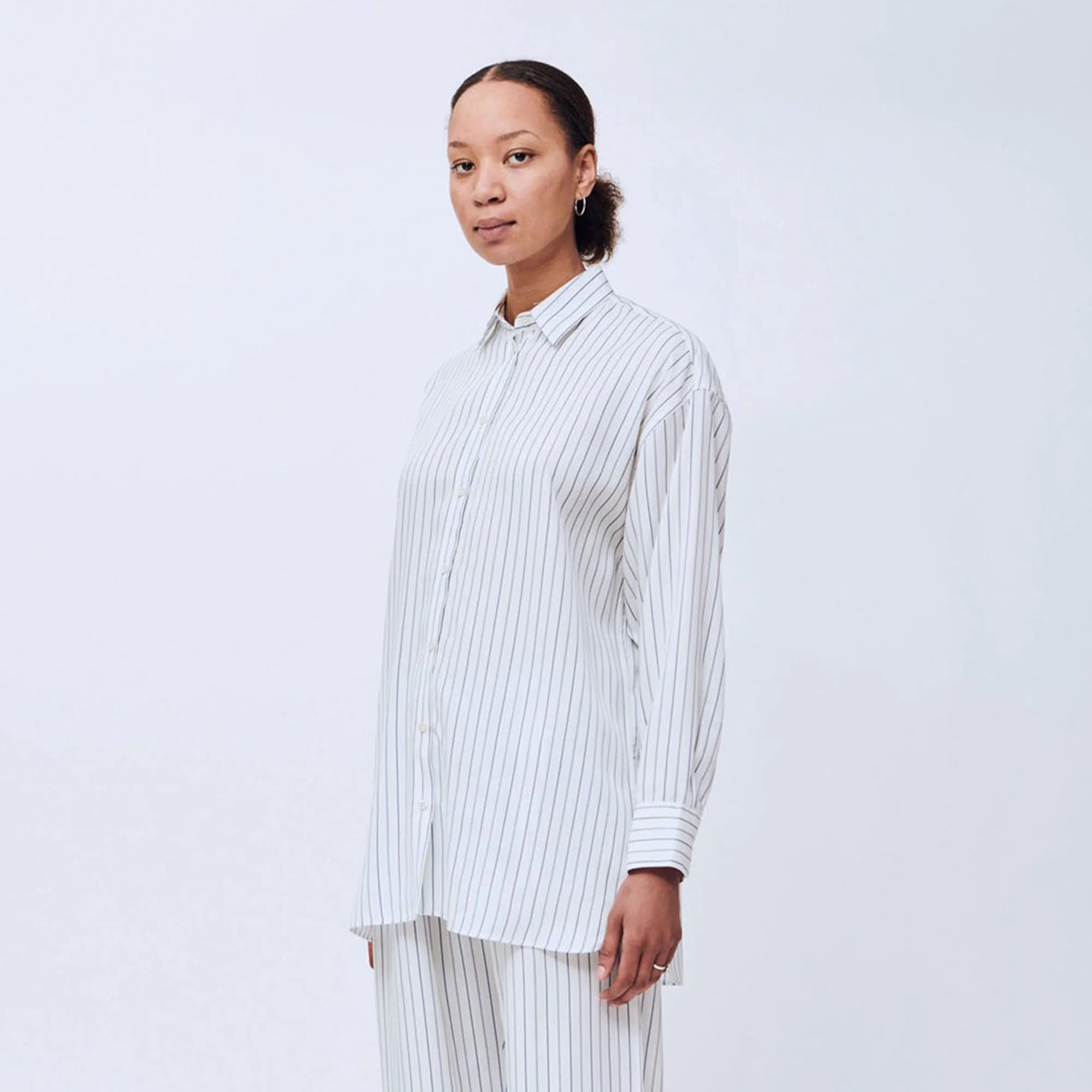 Soulland Womens Estelle Shirt 'White/Blue Stripes' - Image 2