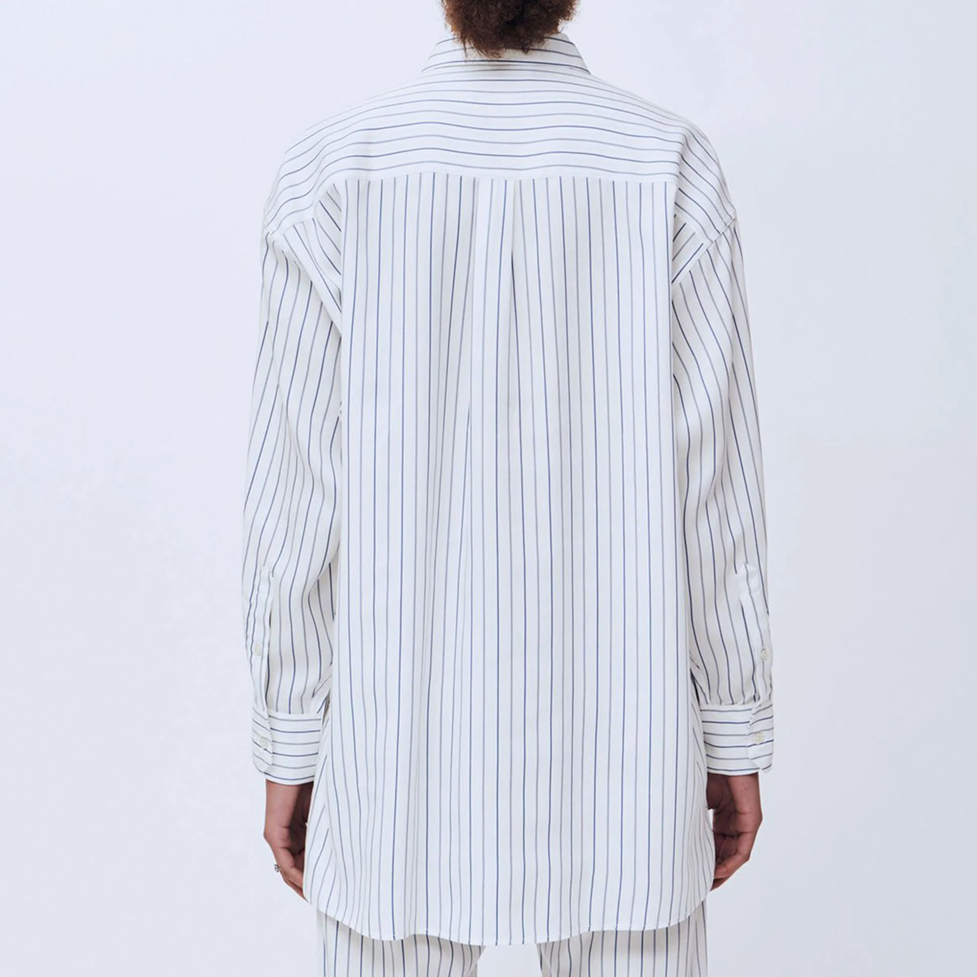 Soulland Womens Estelle Shirt 'White/Blue Stripes' - Image 3