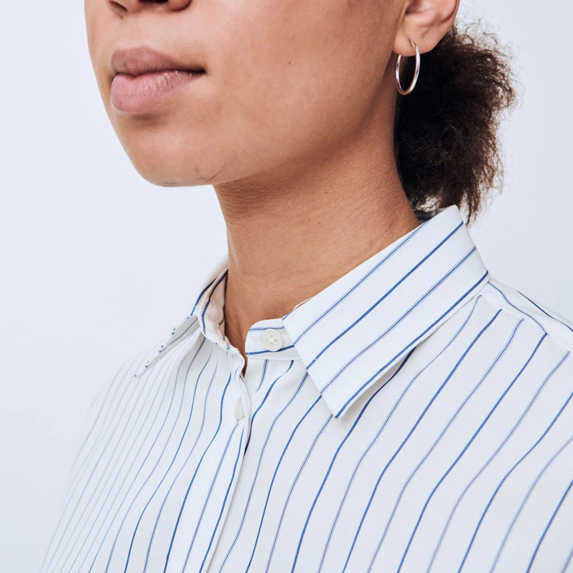 Soulland Womens Estelle Shirt 'White/Blue Stripes' - Image 4