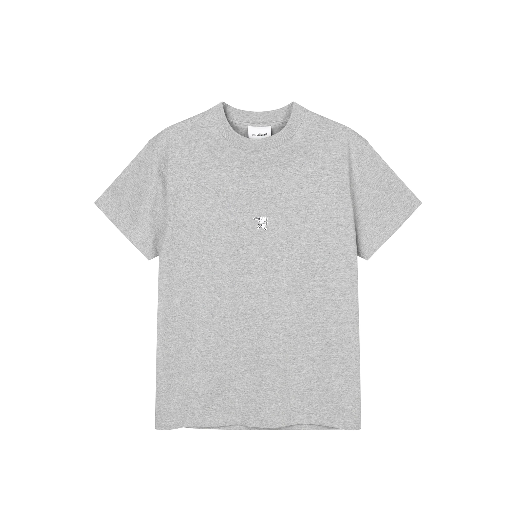 Soulland x Peanuts Mens Snoopy Dance T-Shirt 'Grey Melange'