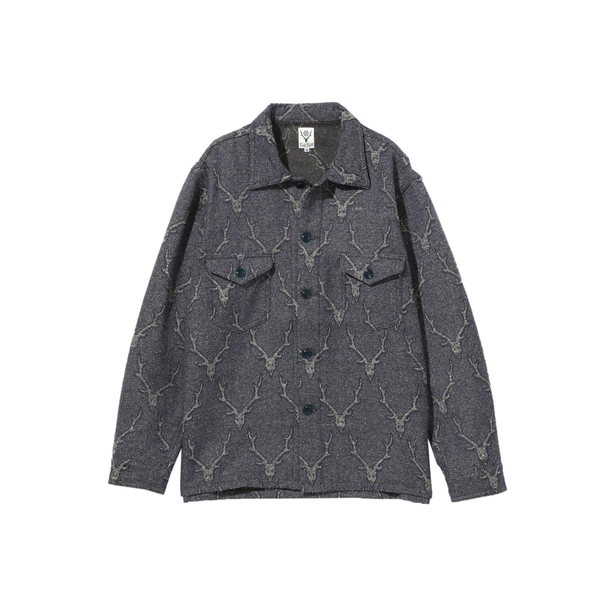 South2 West8 Mens Deer Skull Jq. Smokey Shirt
