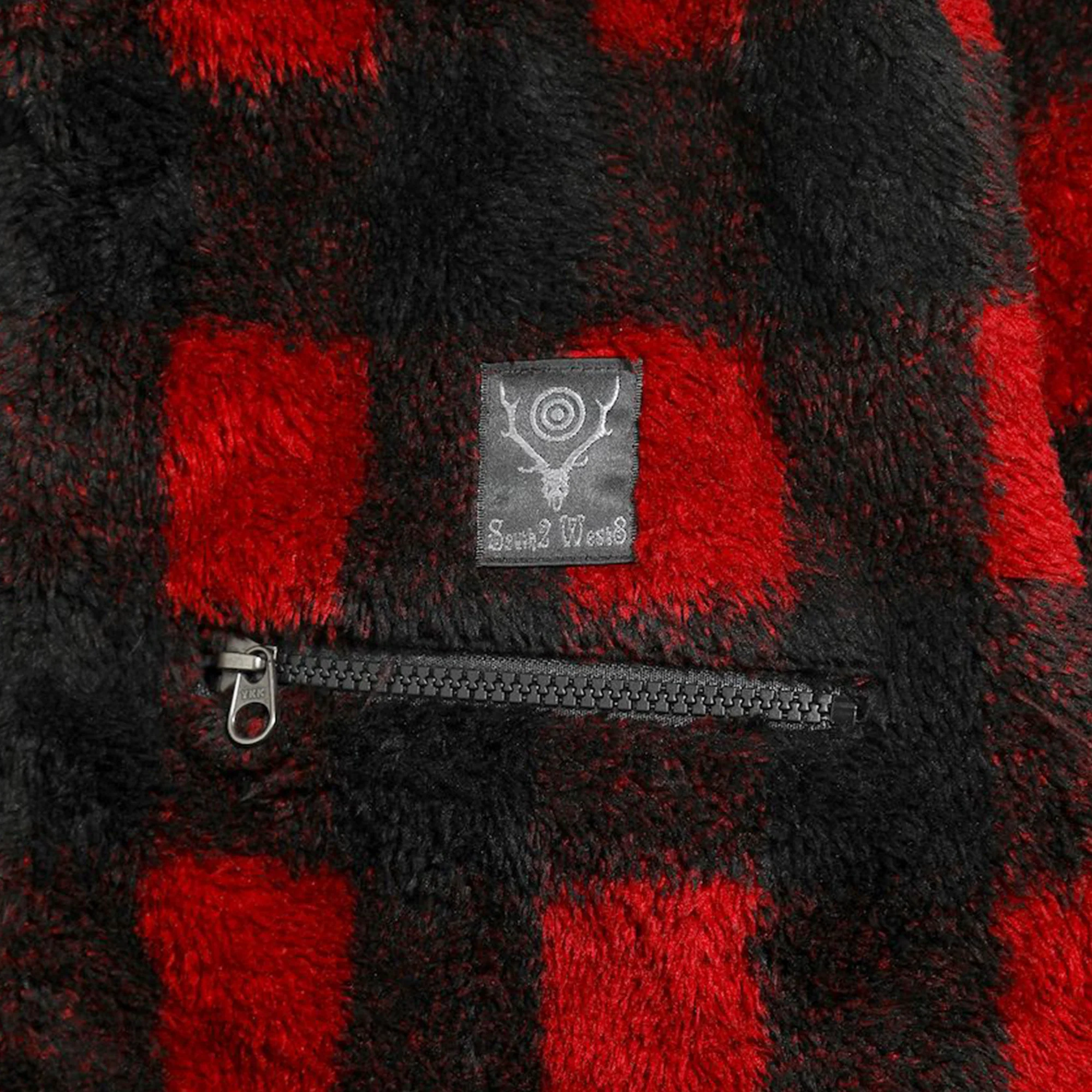 South2 West8 Mens Piping Jacket 'Red' - Image 4
