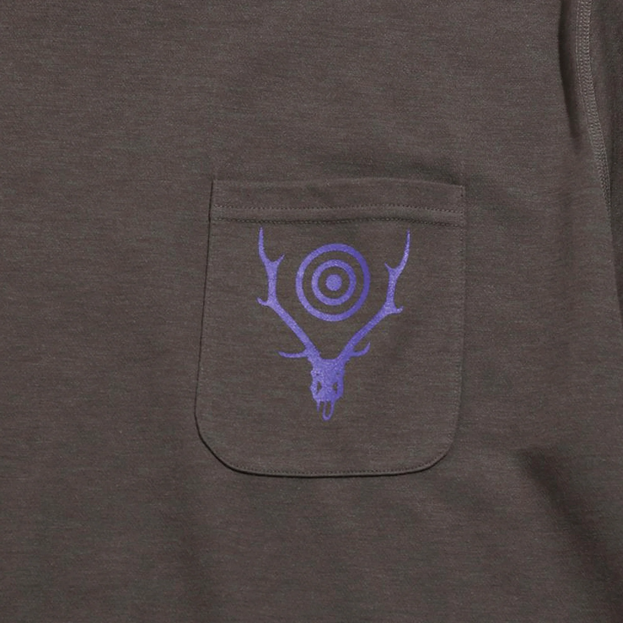 South2 West8 Mens Round Pocket SS Tee Grey - Image 3