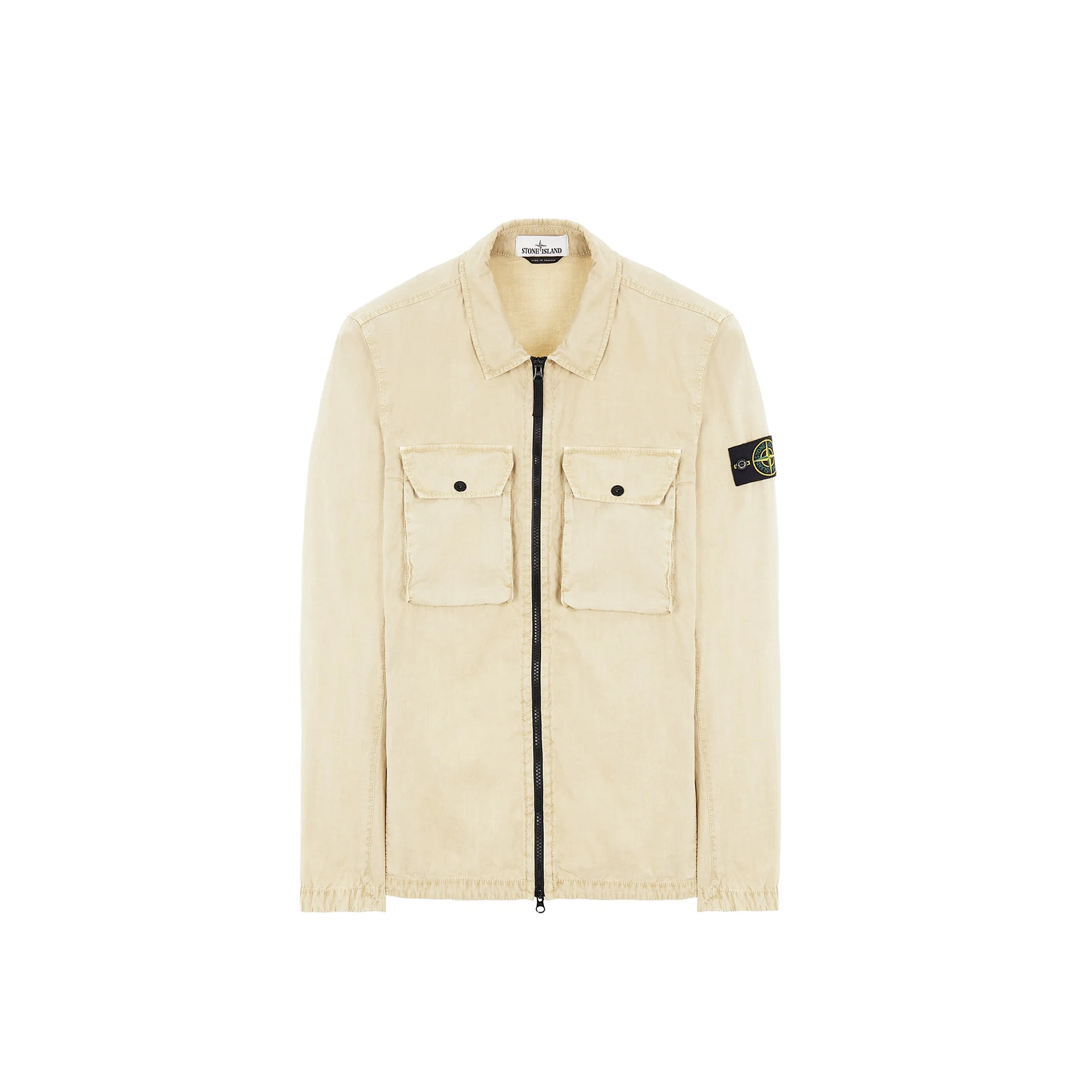 Stone Island Mens Brushed Cotton Overshirt 'Beige'