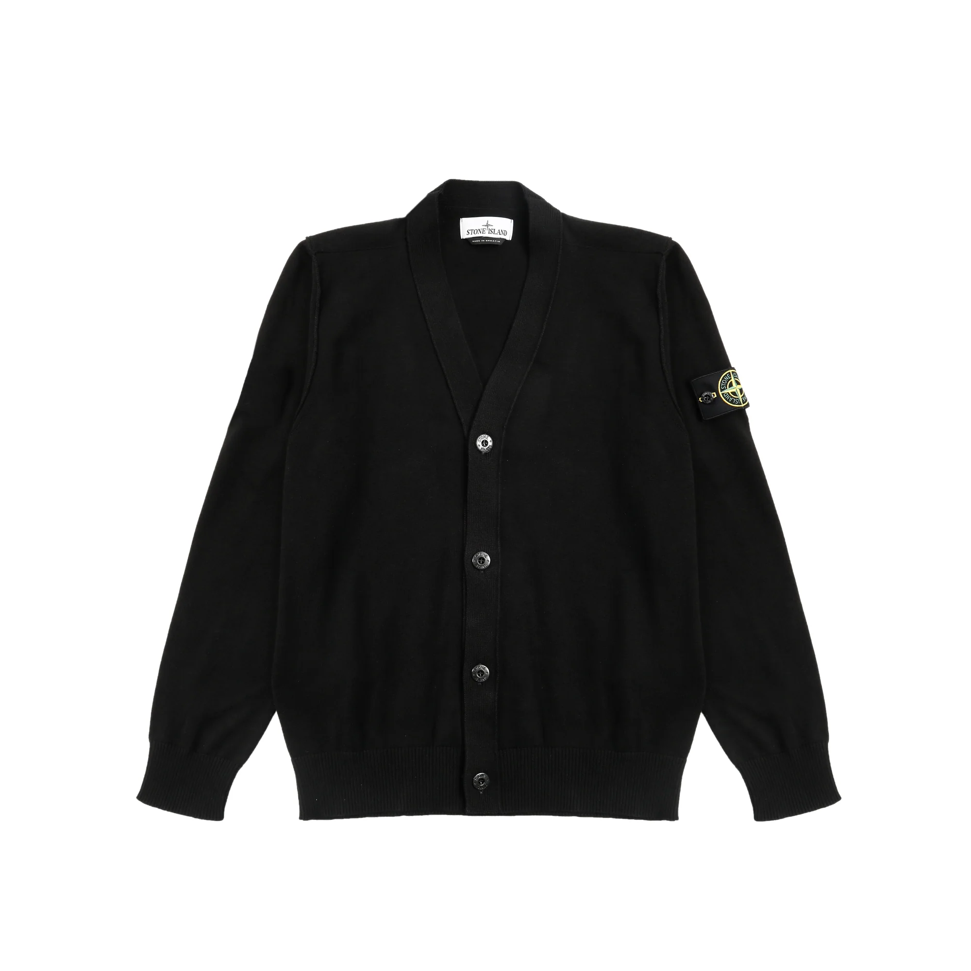 Stone Island Mens Compass Patch V-Neck Cardigan