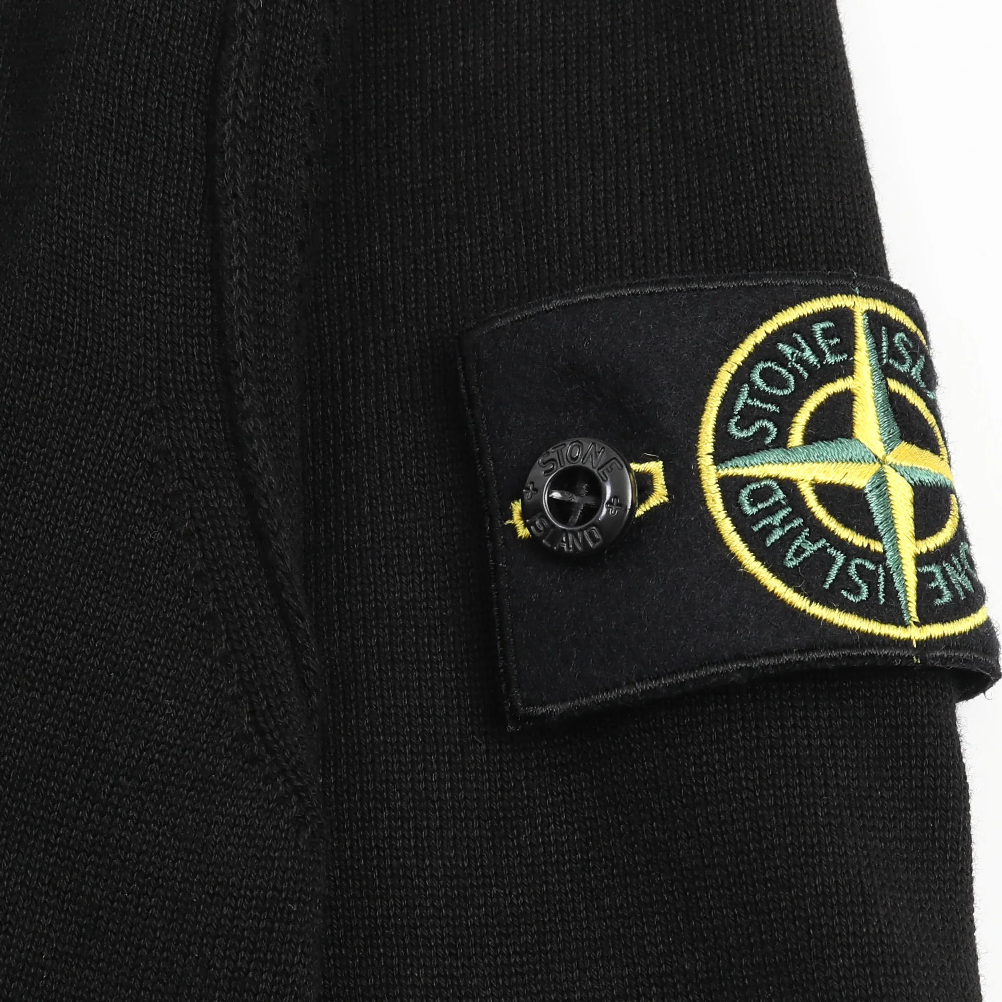 Stone Island Mens Compass Patch V-Neck Cardigan - Image 3