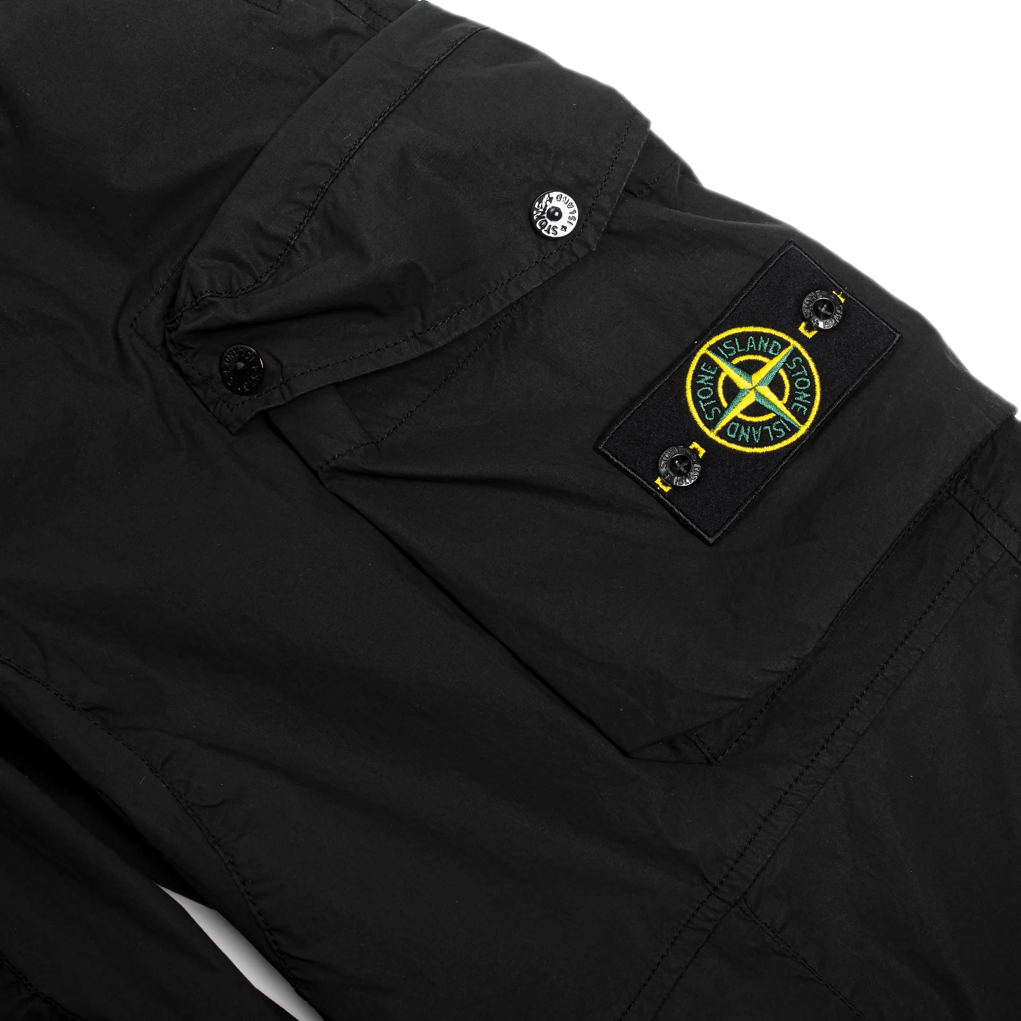 Stone Island Mens Cargo Pants 'Black' - Image 3