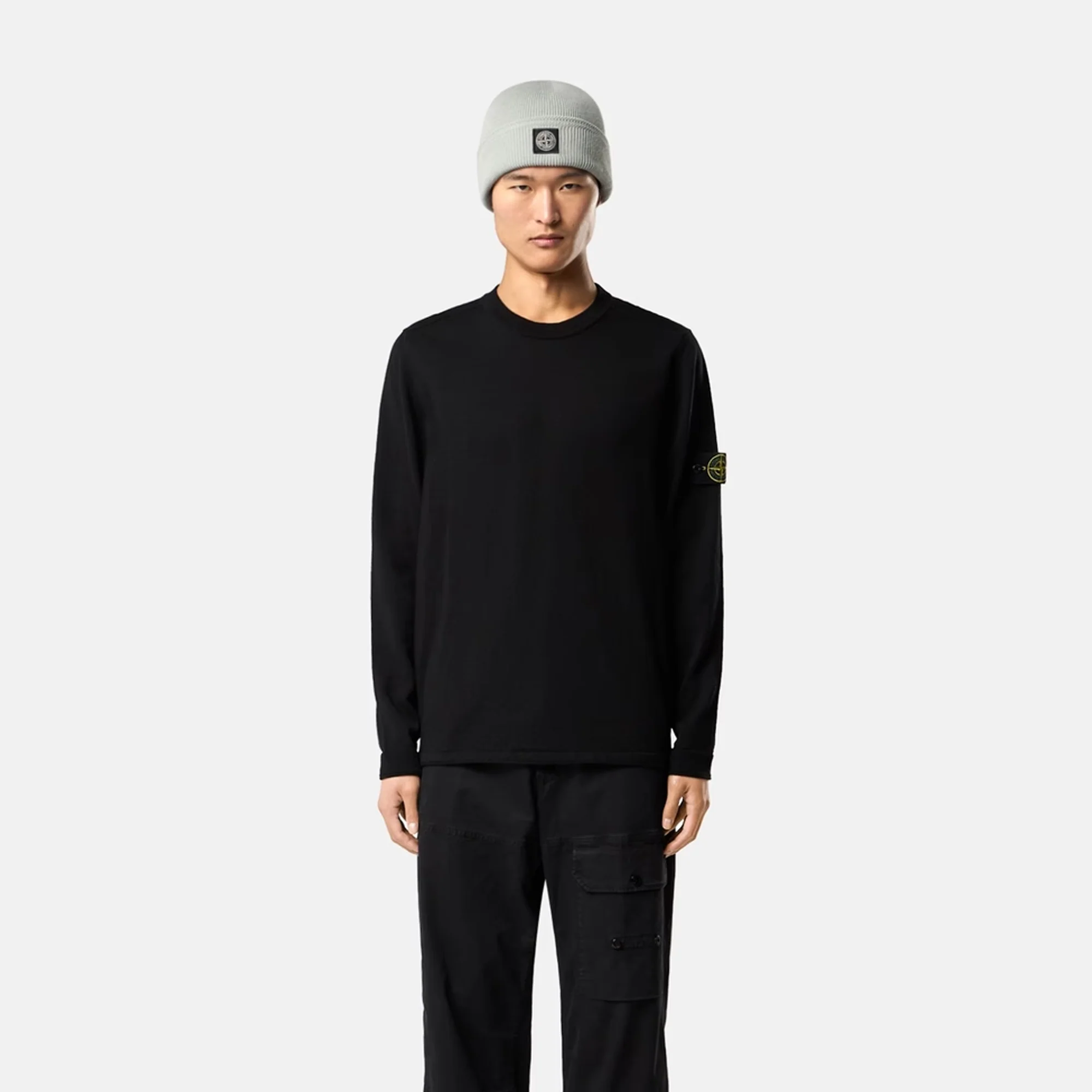 Stone Island Mens Light Raw Organic Cotton Crewneck - Image 2