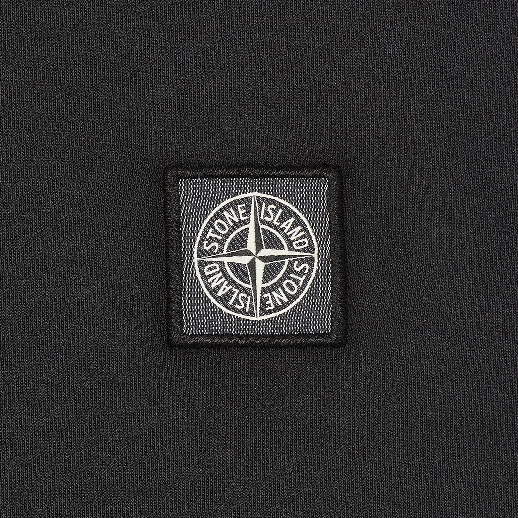 Stone Island Mens Fissato Dyed Patch Logo Tee Black - Image 4