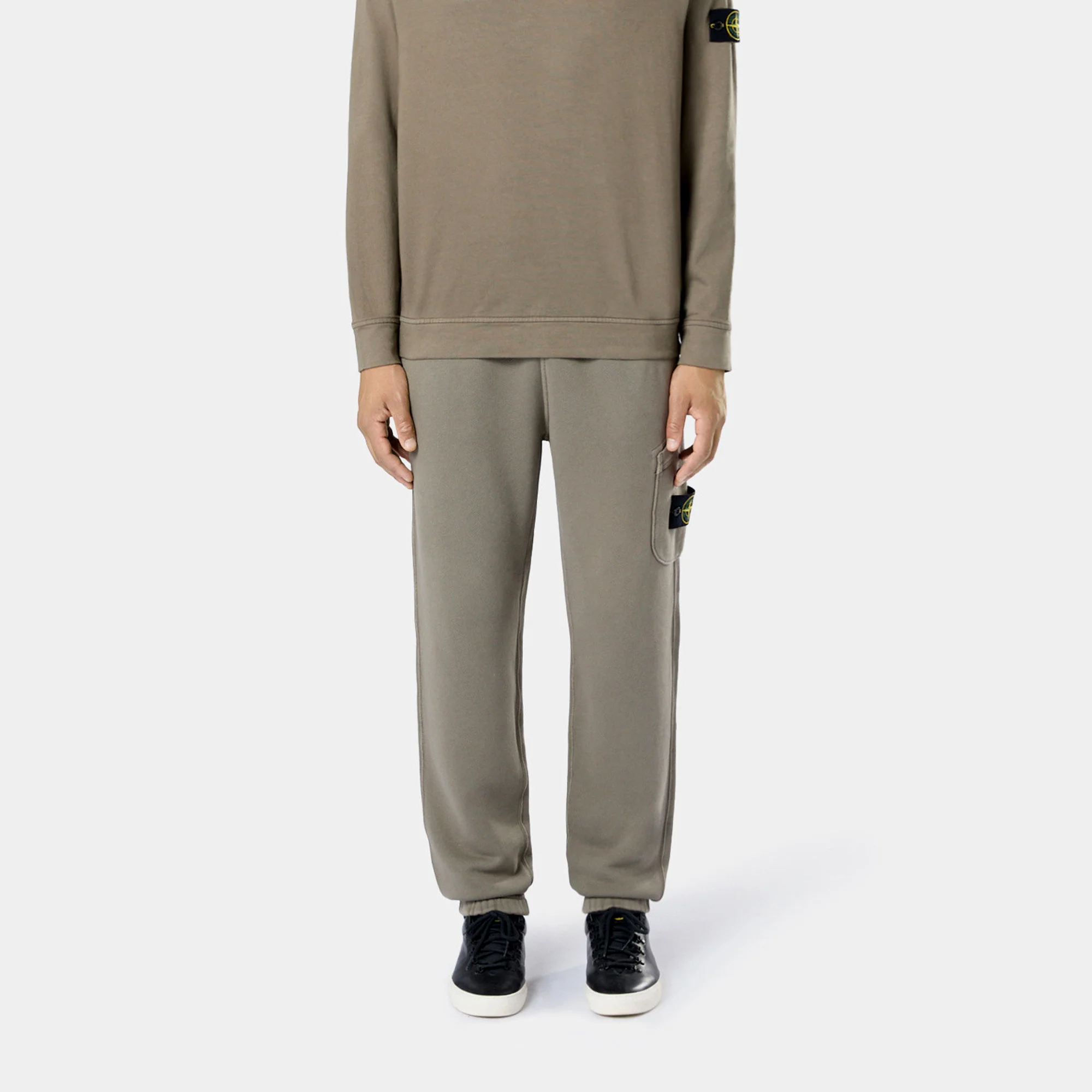 Stone Island Mens Organic Cotton Fleece Pants - Image 2