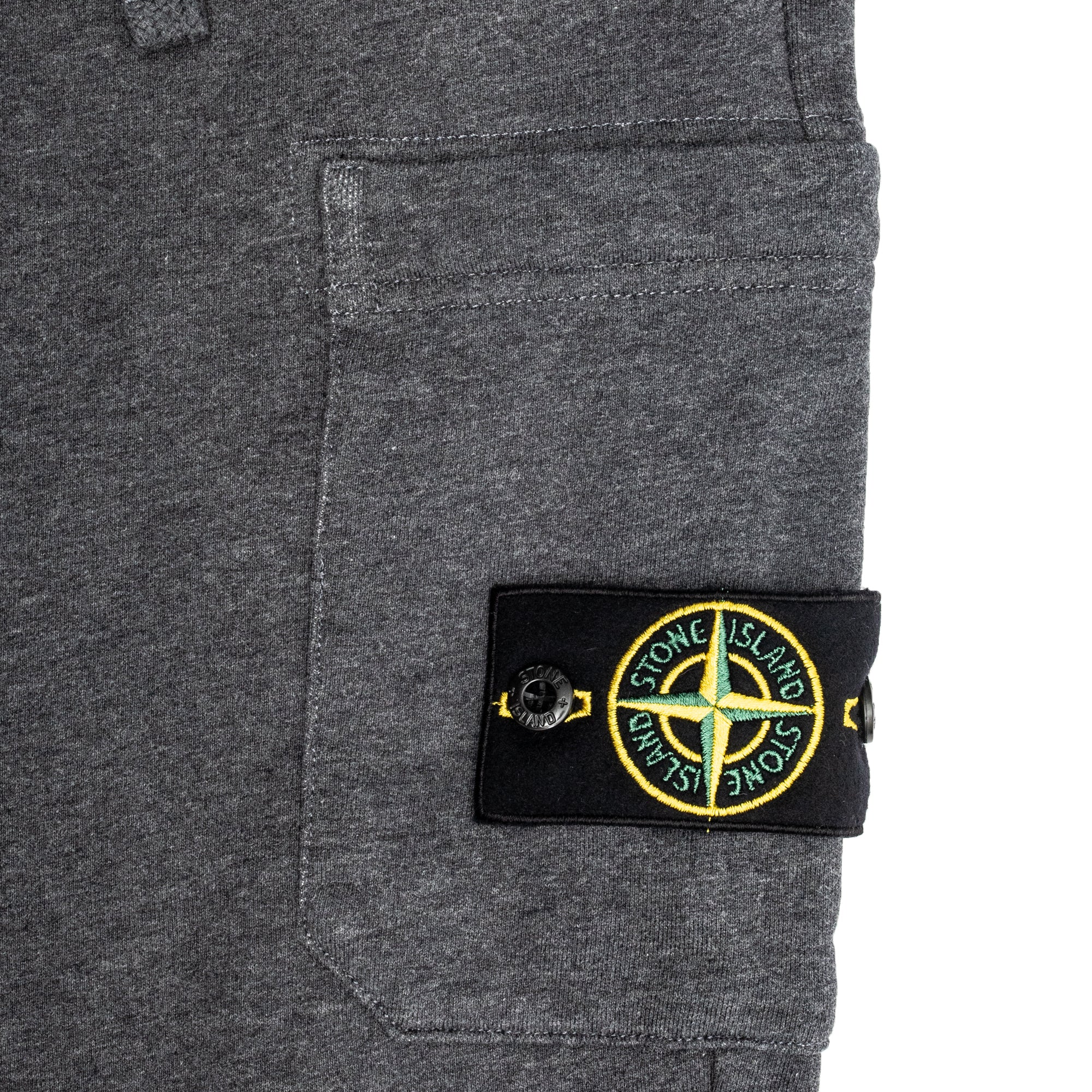 Stone Island Mens Fleece Pants 'Grey' - Image 3