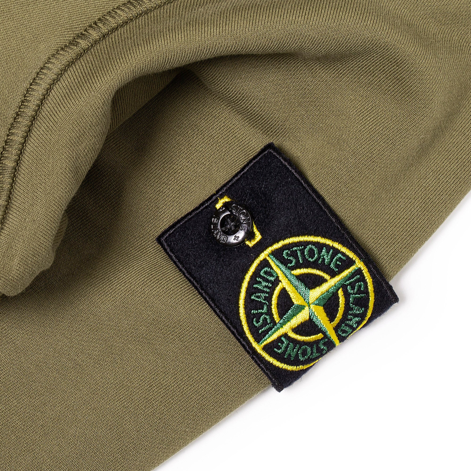 Stone Island Basic Hoodie in Olive - Image 3