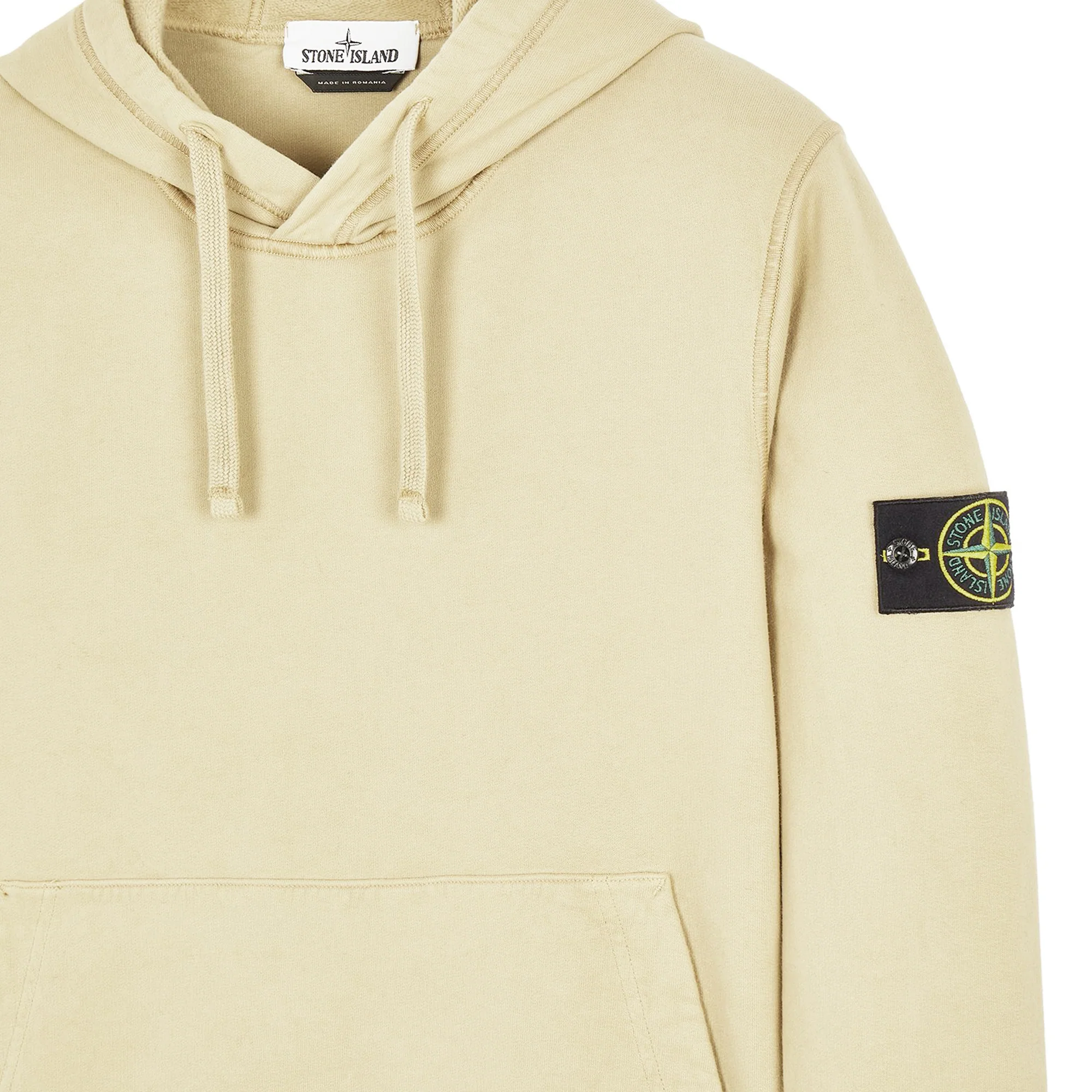 Stone Island Mens Hoodie Ecru - Image 3