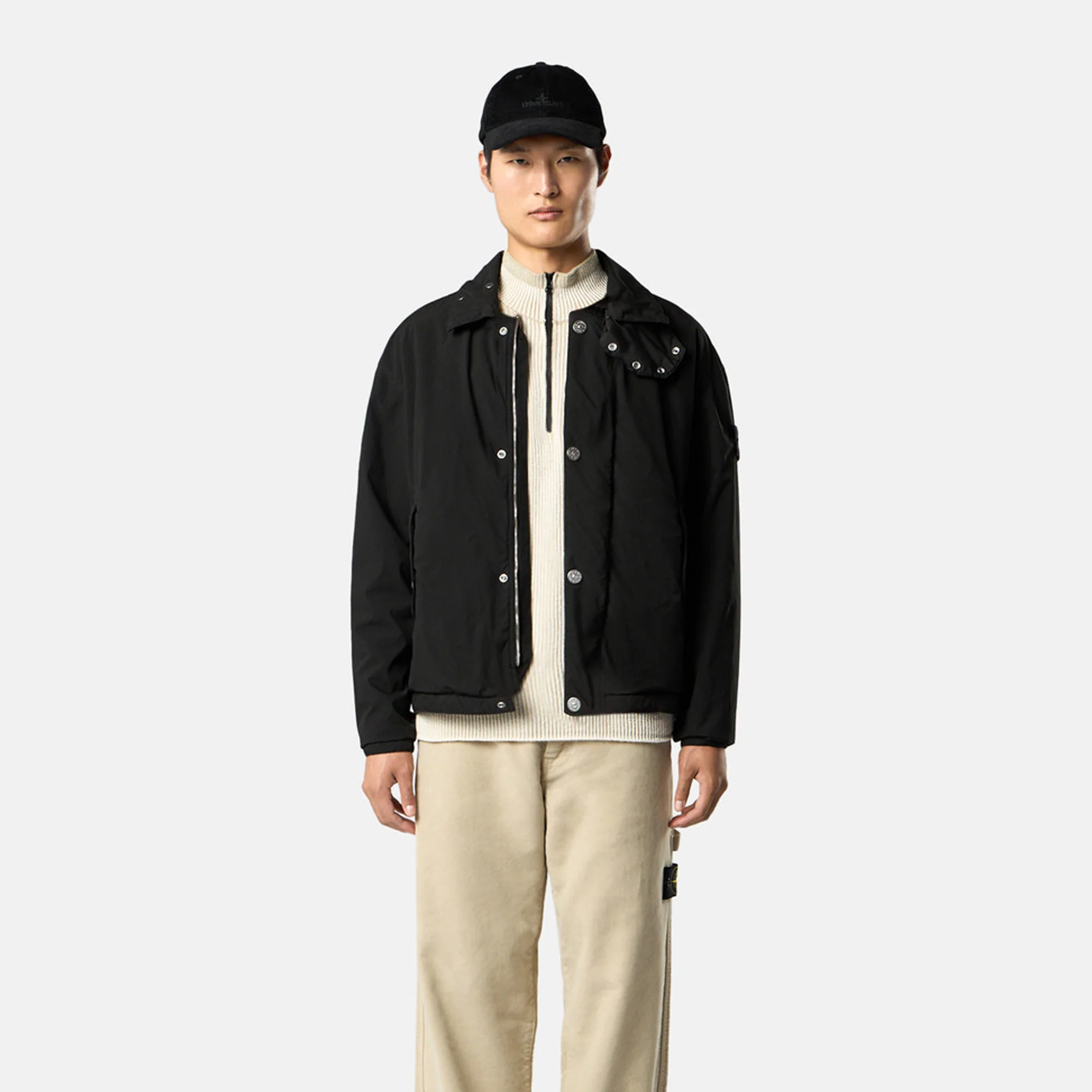 Stone Island Mens Light Compact Touch Poly-TC Jacket - Image 2